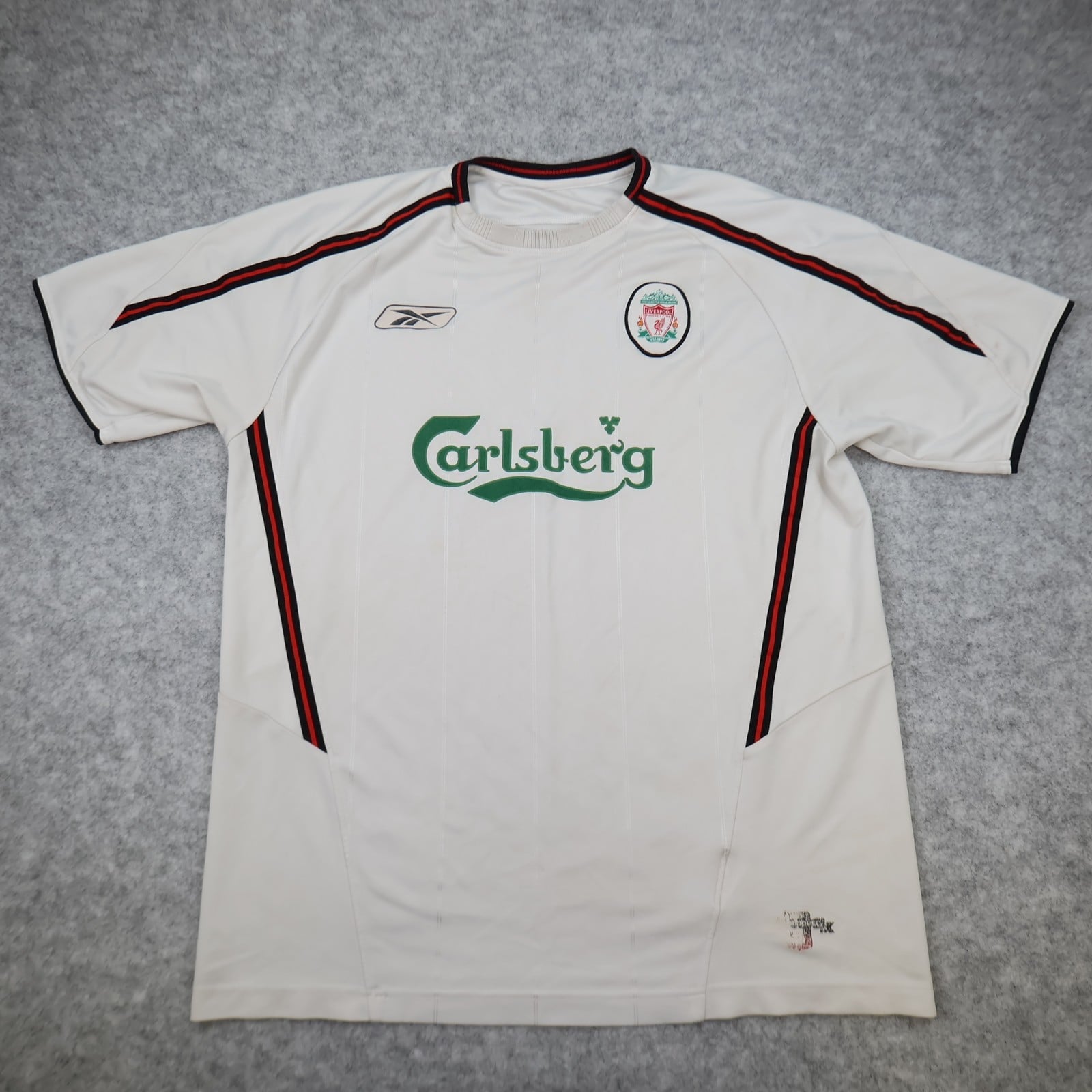 Vintage Liverpool Shirt Large White Away Kit 2003 2004 Reebok 40 42 Jersey