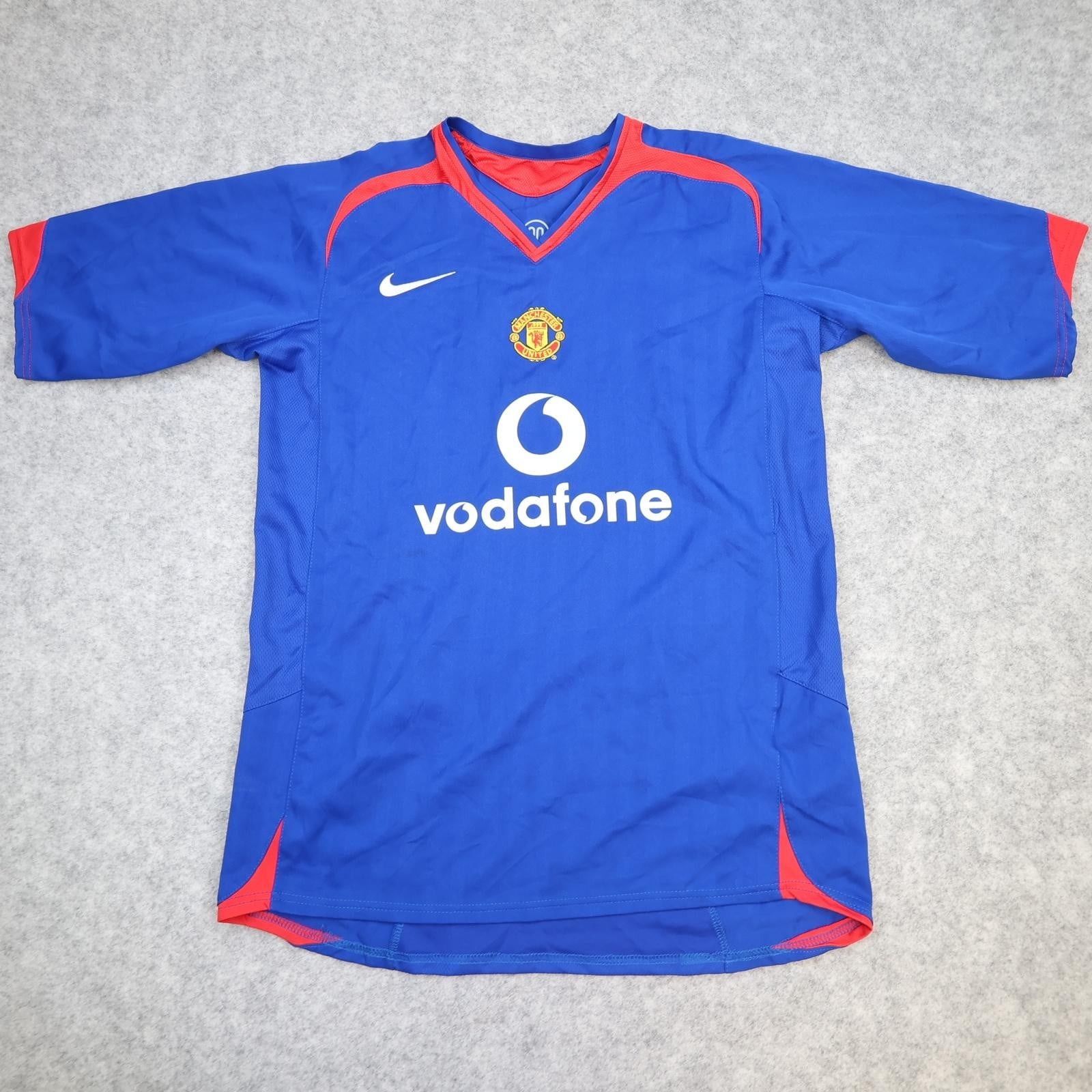 Vintage Manchester United Shirt Kids 13-14y Blue 2005 2007 Nike Soccer Jersey