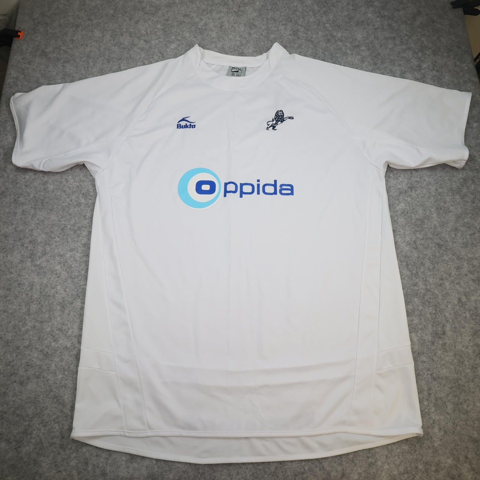 Millwall Shirt Mens 3XL White Away 2007 2008 Bukta Oppida Soccer Jersey