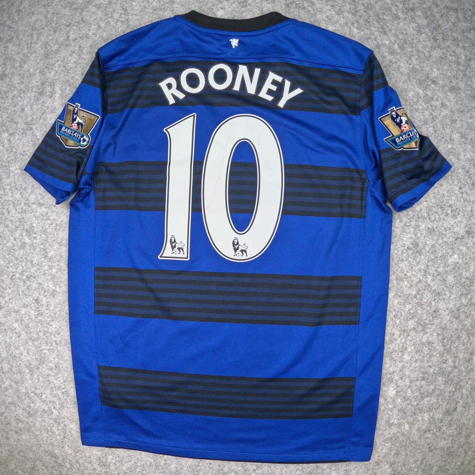 Manchester United Football Shirt Medium Blue Away 2011 13 Nike Rooney 10 Jersey