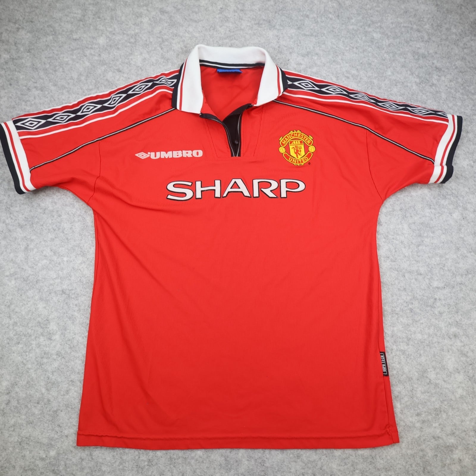 Vinatge Manchester United Shirt Large Red Home 1998 2000 Umbro Jersey Football