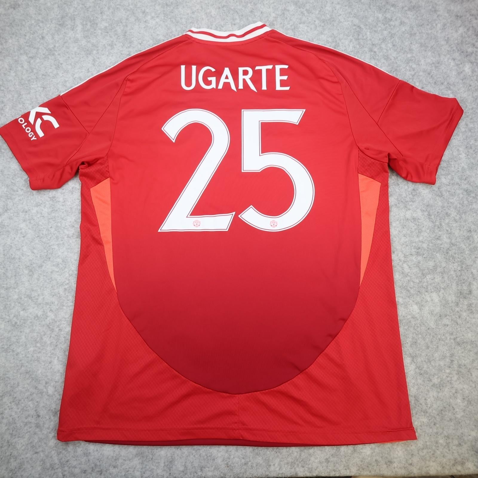 Manchester United Shirt Mens XL Red Home 2024 2025 EPL Football Adidas Ugarte 25