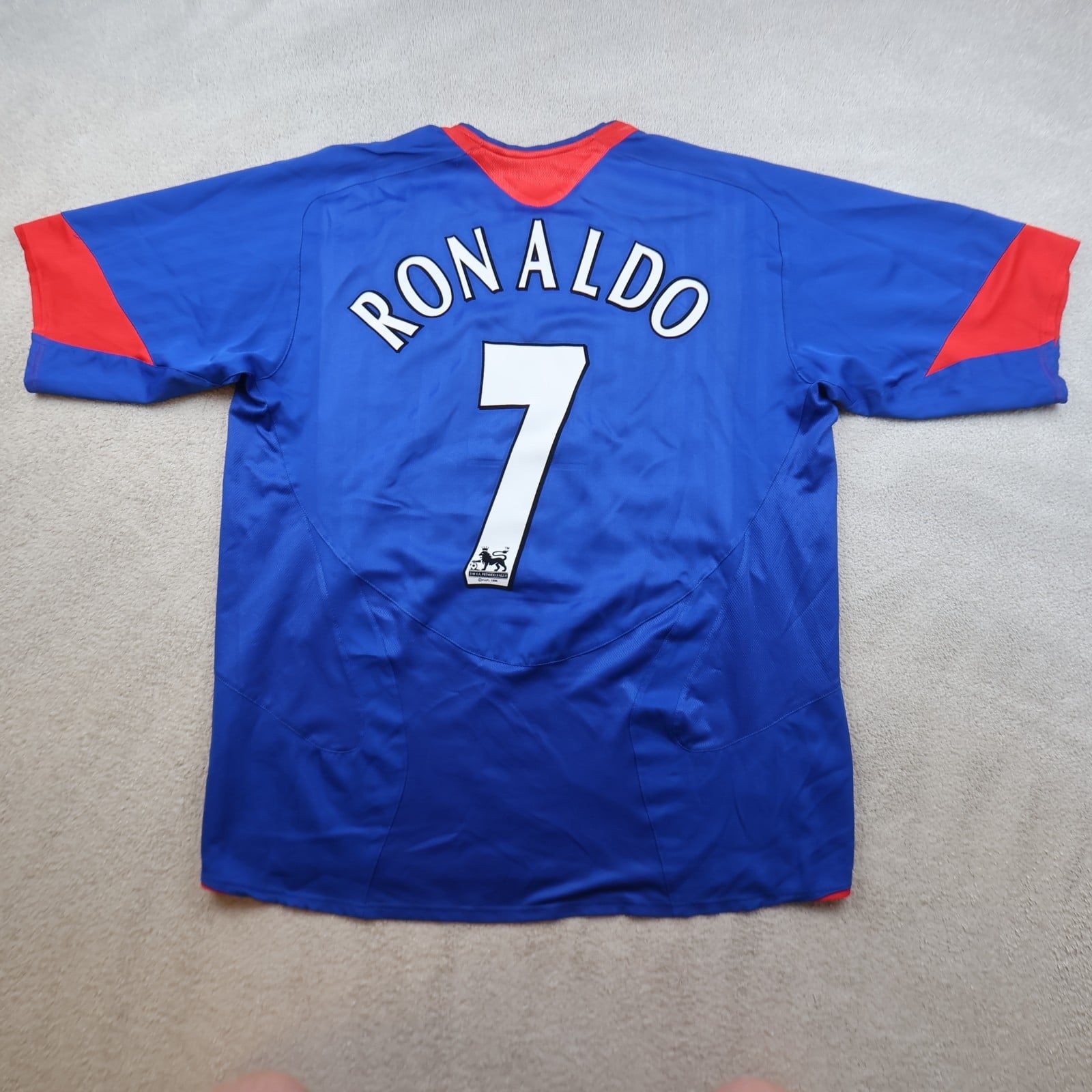 Manchester United Shirt Extra Large Blue Away Kit 2005 2006 Jersey Ronaldo 7 XL