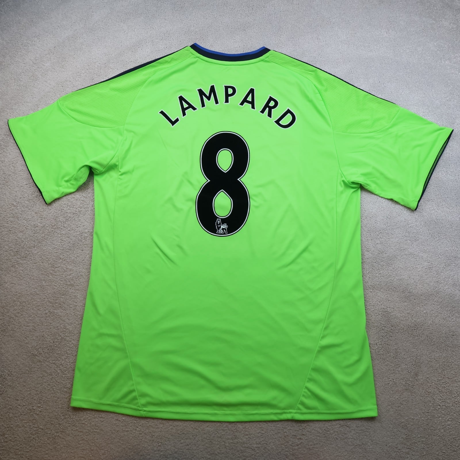 Chelsea Shirt 2XL Green Third Kit 2010 2011 Adidas Soccer Jersey Frank Lampard