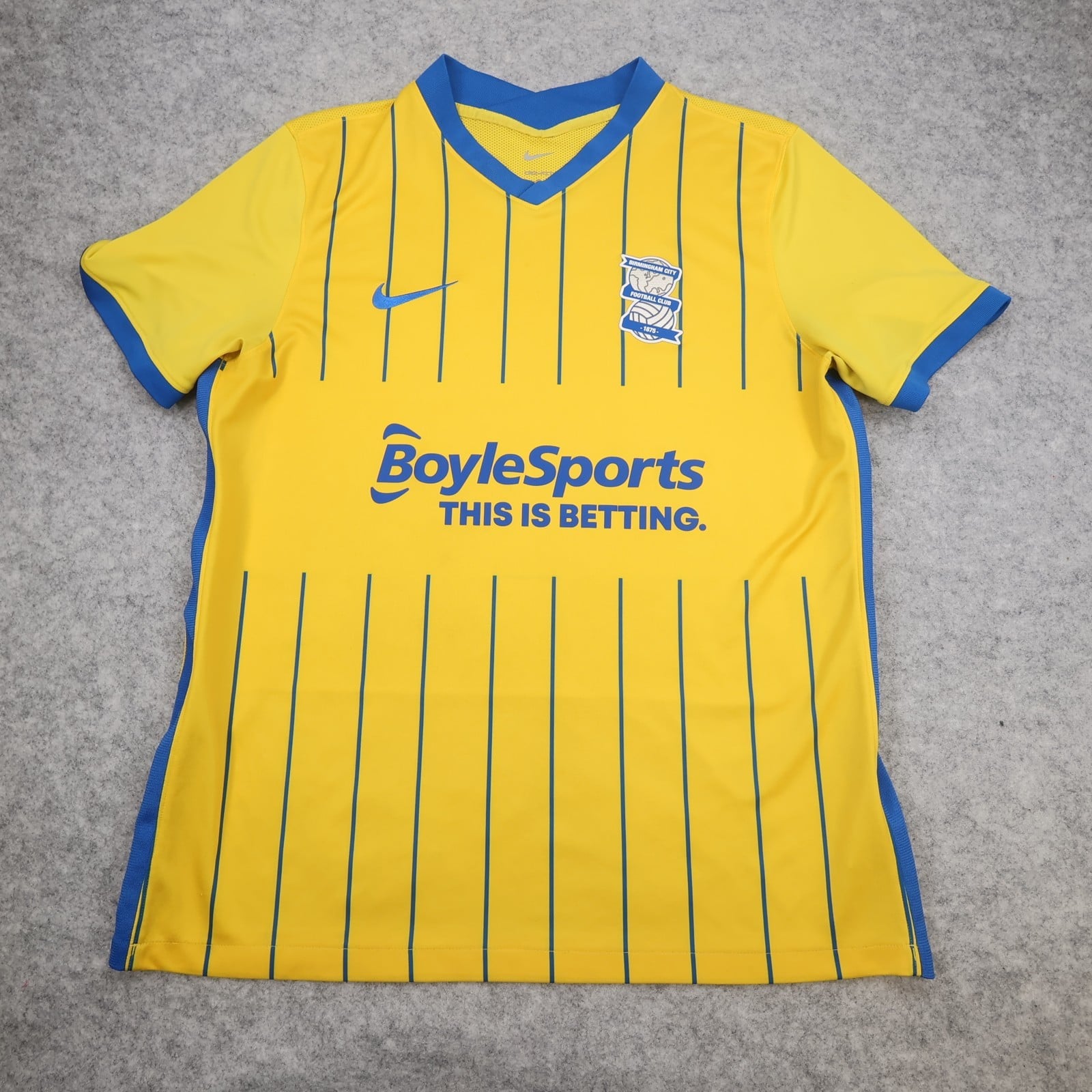 Birmingham City Shirt Extra Large Away shirt Yellow Nike 2021 2022 Soccer Jersey