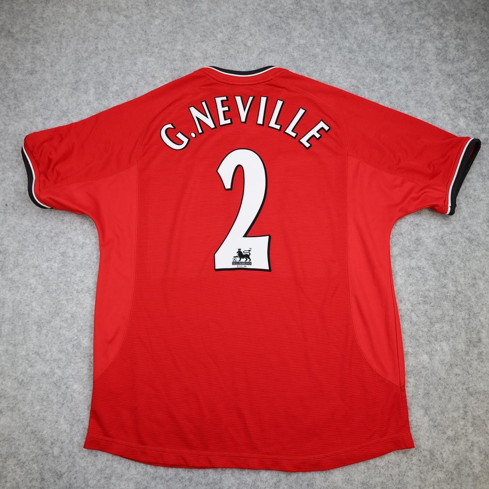 Vintage Manchester United Shirt Mens Large Red Home 2000 2002 Umbro Neville 2