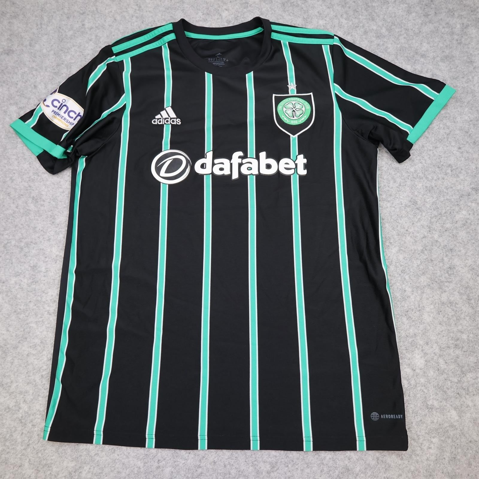 Celtic Shirt Mens Large Black Away 2022 2023 Football Soccer Adidas Jersey
