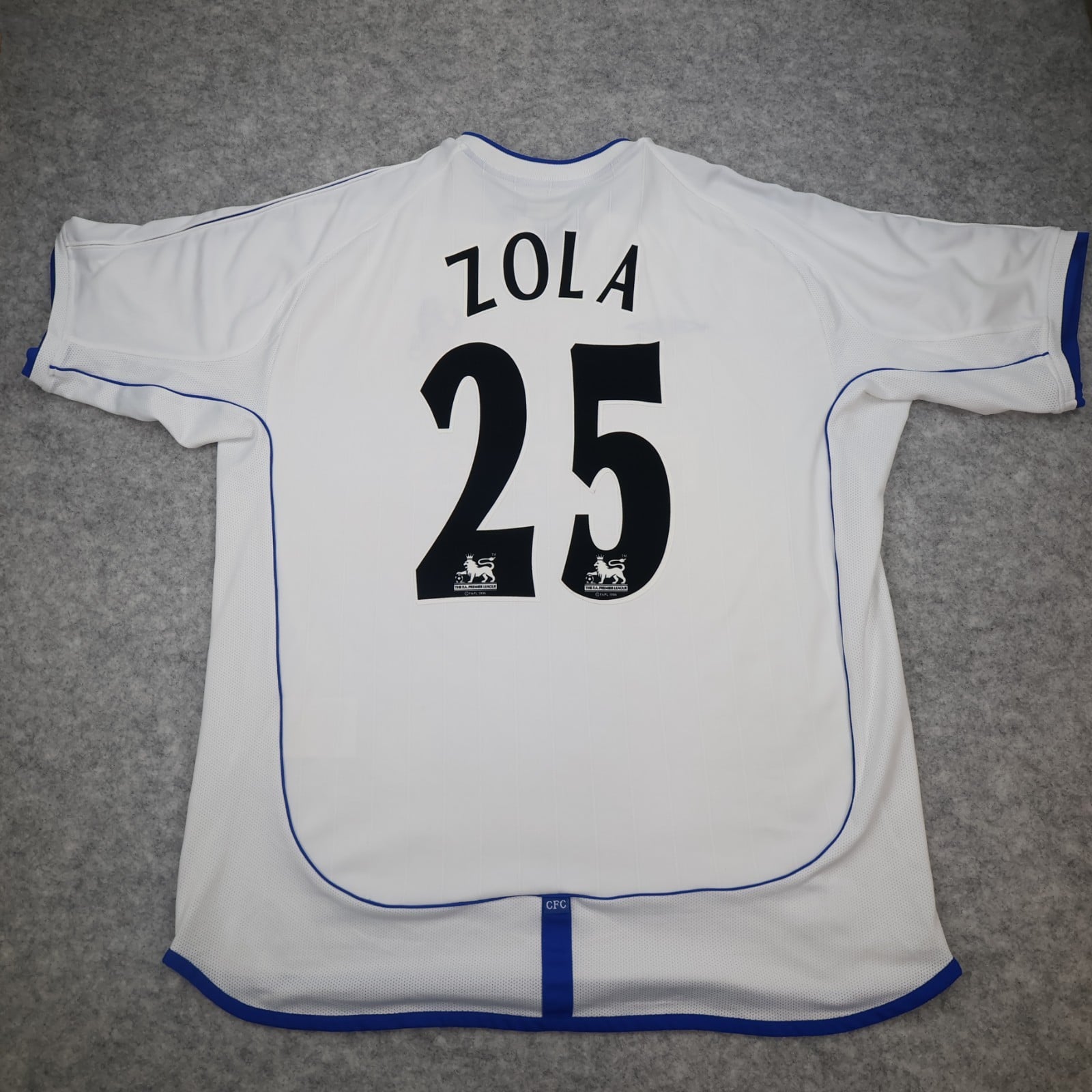 Vintage Chelsea Shirt Extra Large White Away Kit 2001 2003 Gianfranco Zola