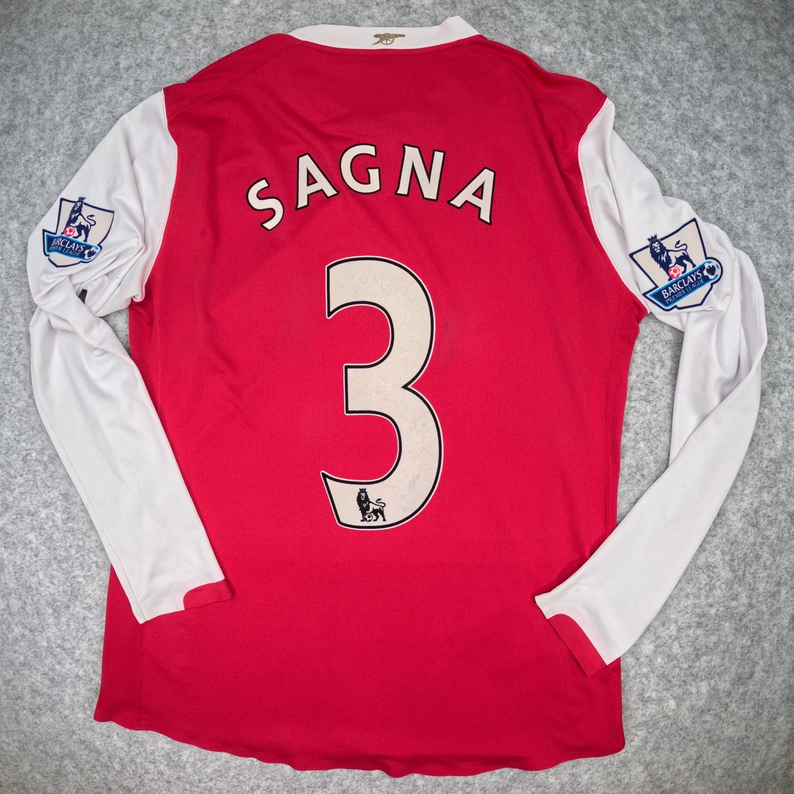 Arsenal Shirt Large Red Home 2006 2007 Nike Sagna 3 Long Sleeve Player issue