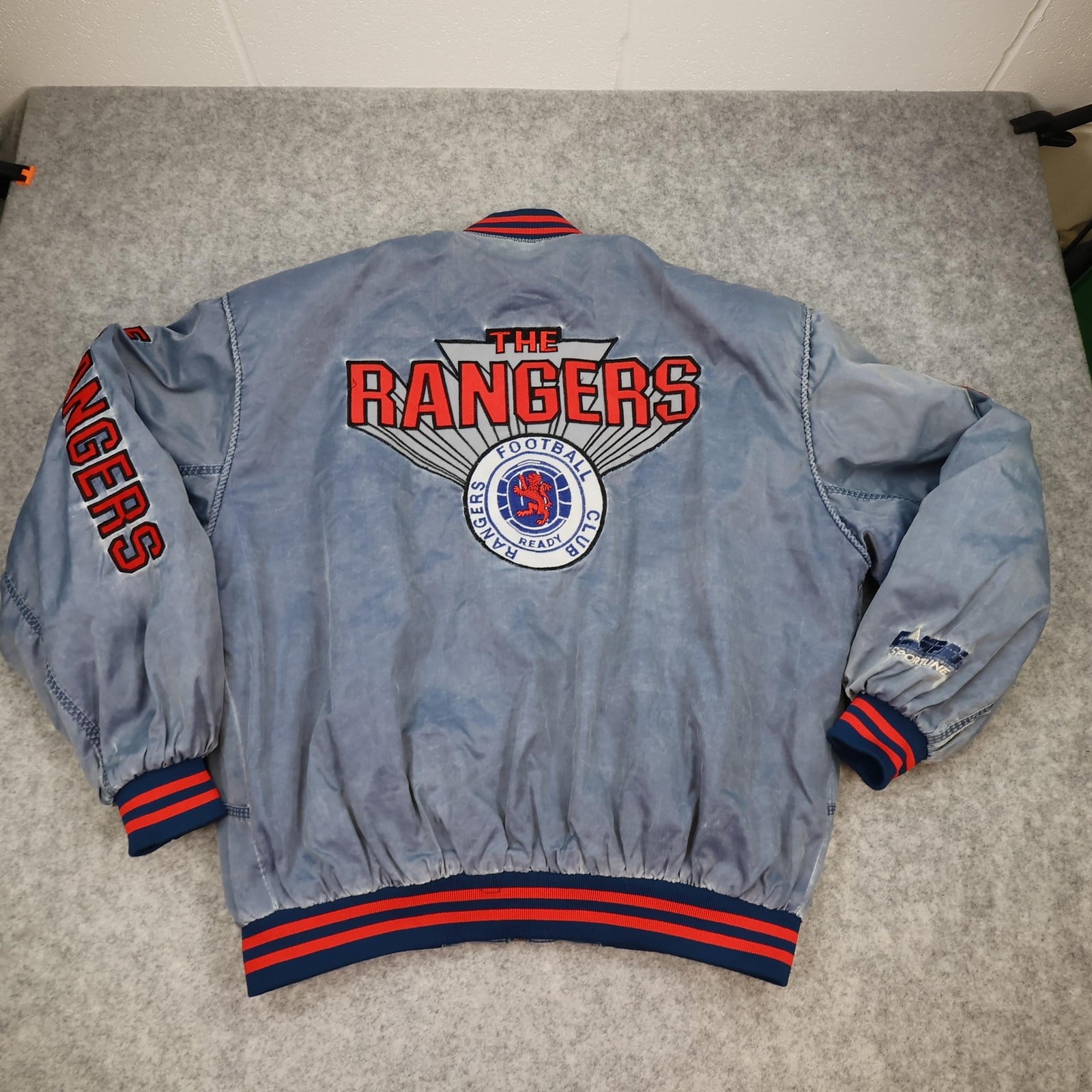 Vintage Glasgow Rangers 1990 1992 Varsity Jacket Campri McEwans Lager 90s