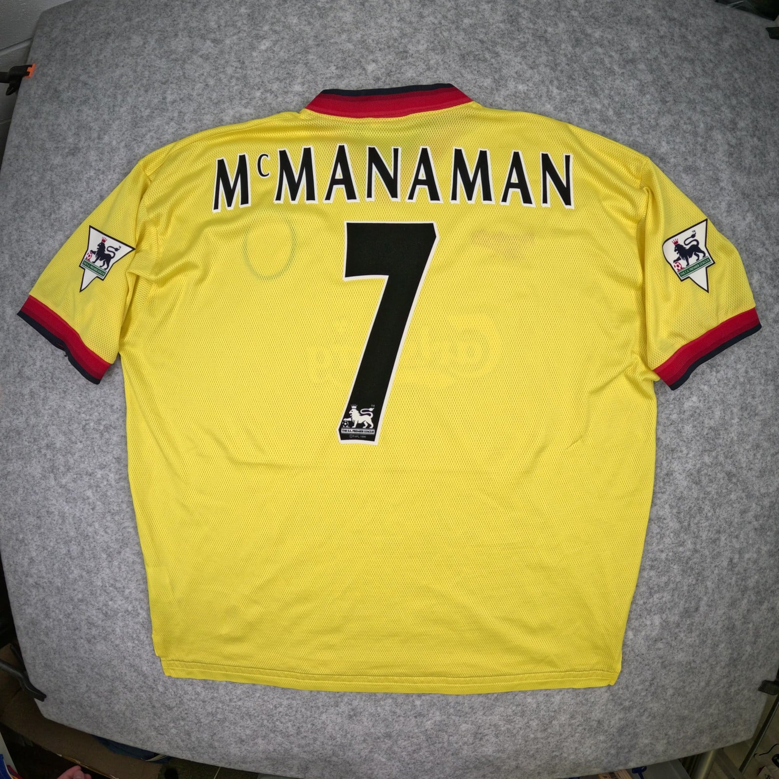 Liverpool Football Shirt 2XL Away 1997 1999 Reebok 46/48 McManaman Soccer Jersey