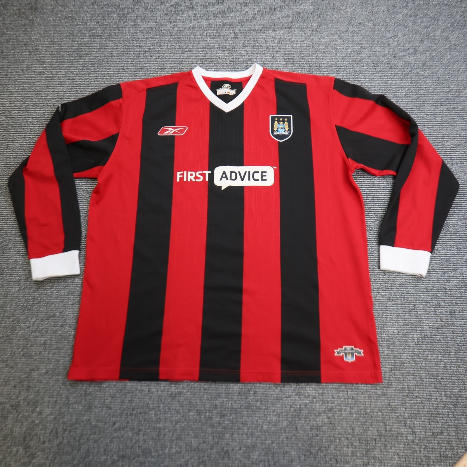 Vintage Manchester City Shirt 2XL Away Kit 2003 2004 Reebok Football Soccer