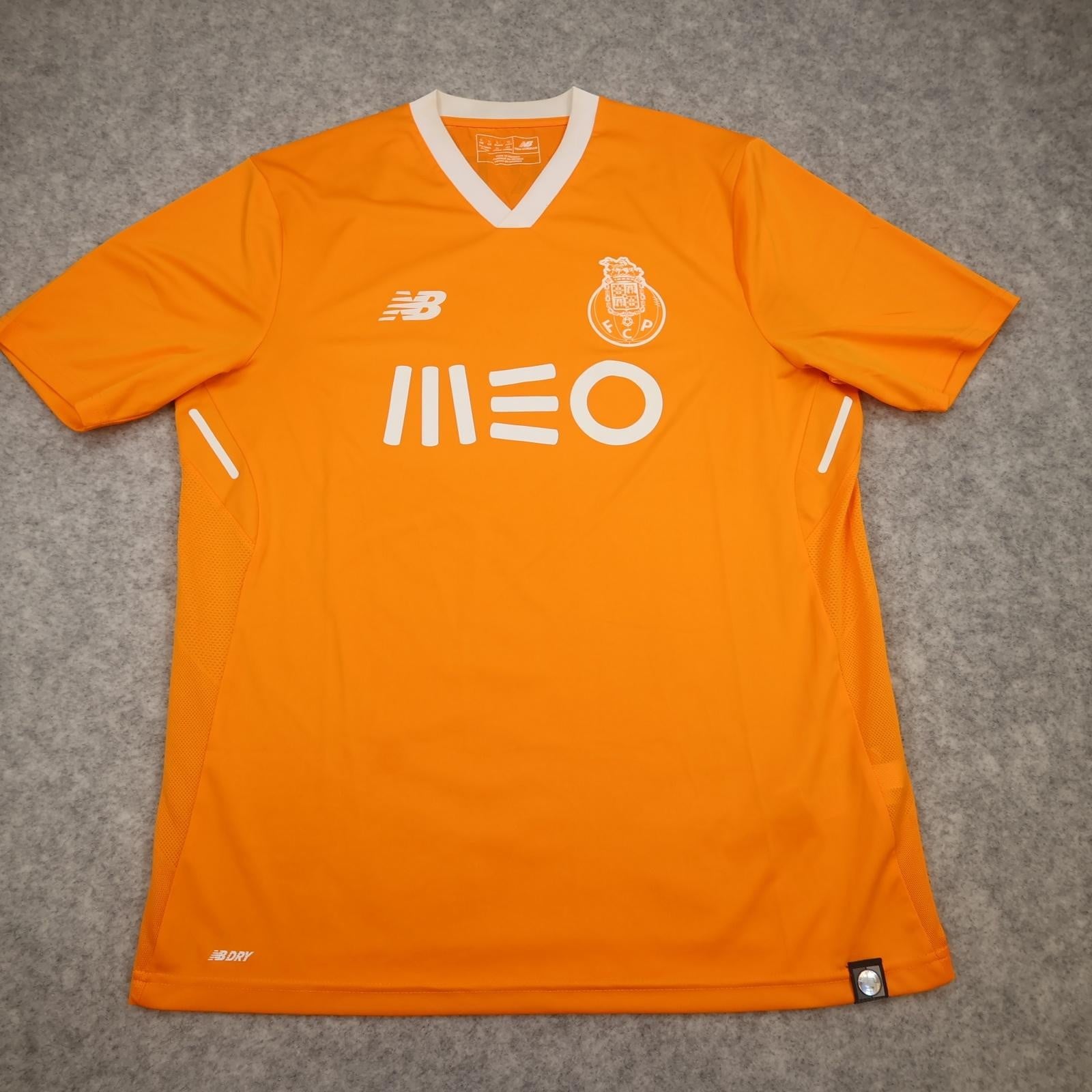 FC Porto Shirt Mens Large Orange Away 2017 2018 Football New Balance MEO Jersey