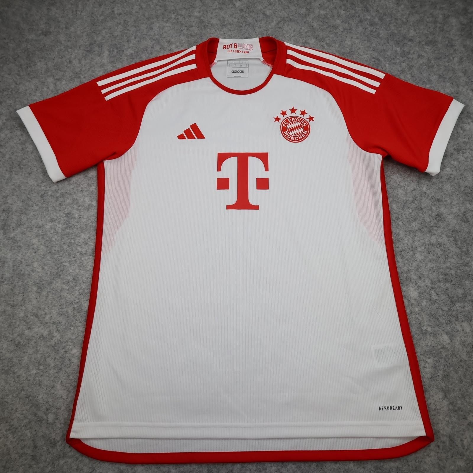 Bayern Munich Shirt Mens Large White Home 2023 2024 Football Adidas Telekom