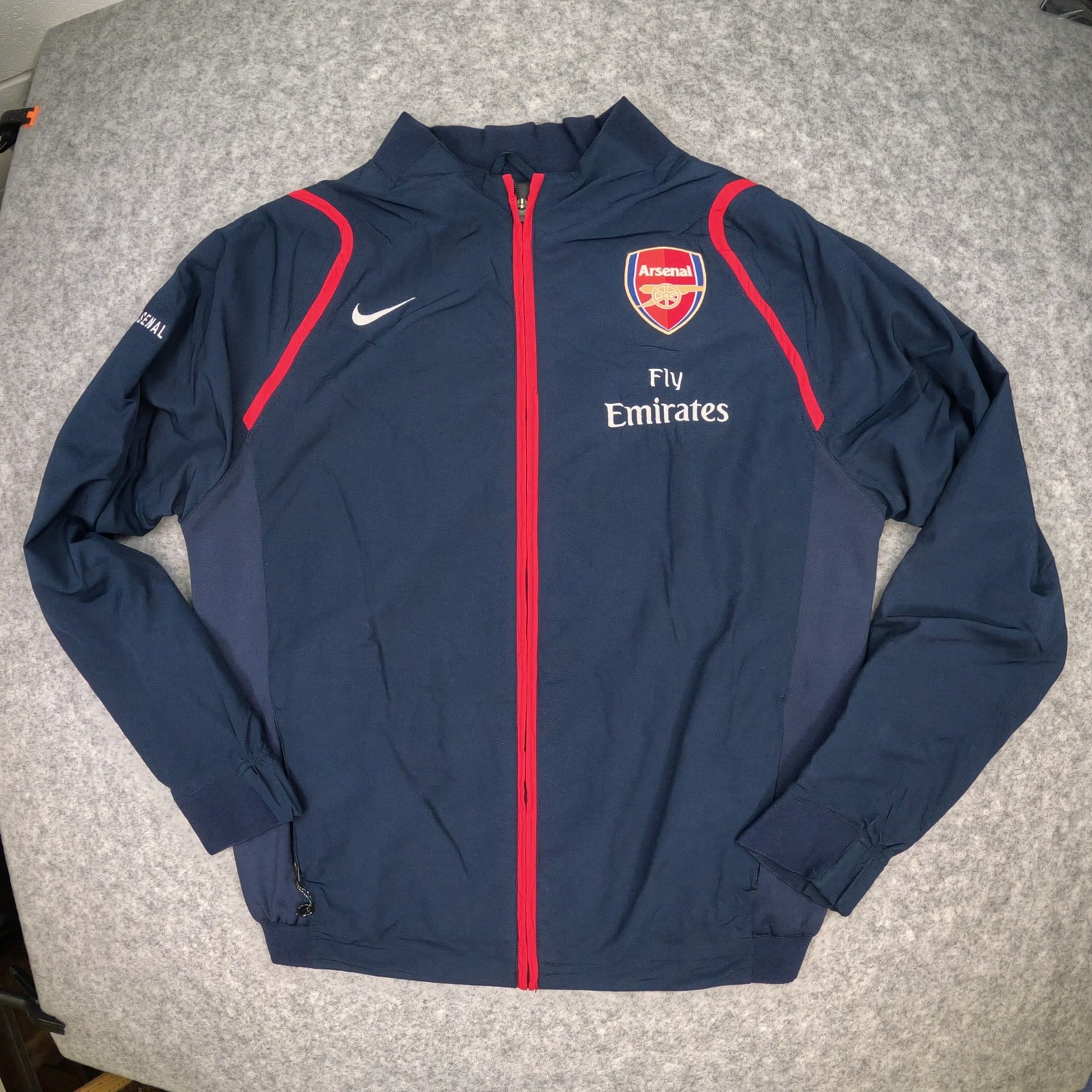 Vintage Arsenal Track Jacket Large Blue 2006 2007 Nike Tracksuit Top Soccer