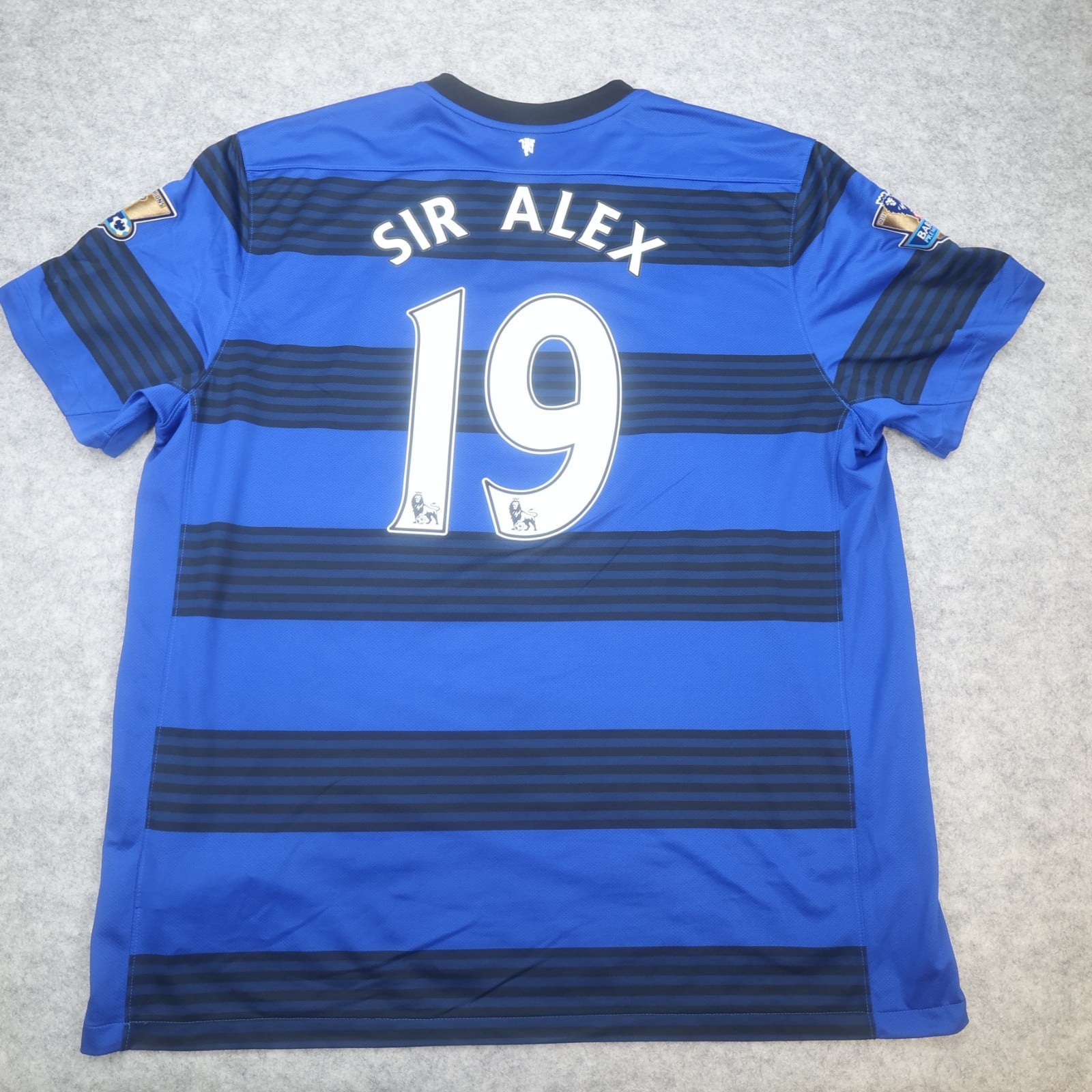 Manchester United Shirt 2XL Away Blue Home Kit 2011 2012 Jersey Alex Ferguson