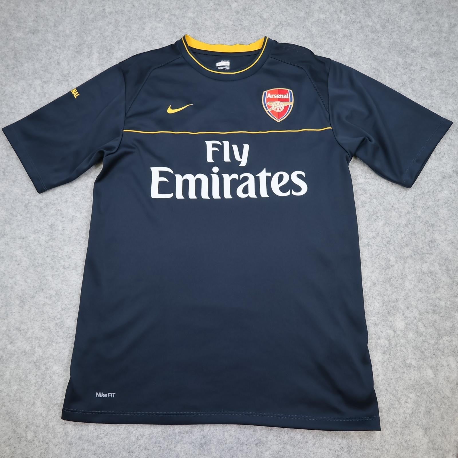 Arsenal Training Shirt Mens Medium Blue 2008 2009 Nike Emirates Soccer Jersey