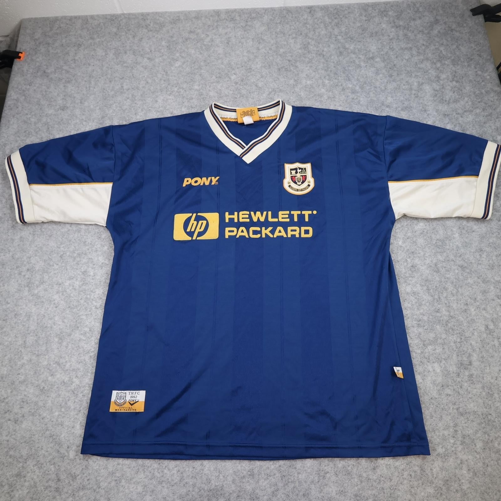 Vintage Tottenham Hotspur Shirt Mens XL Blue Away 1997 1998 Football Pony HP