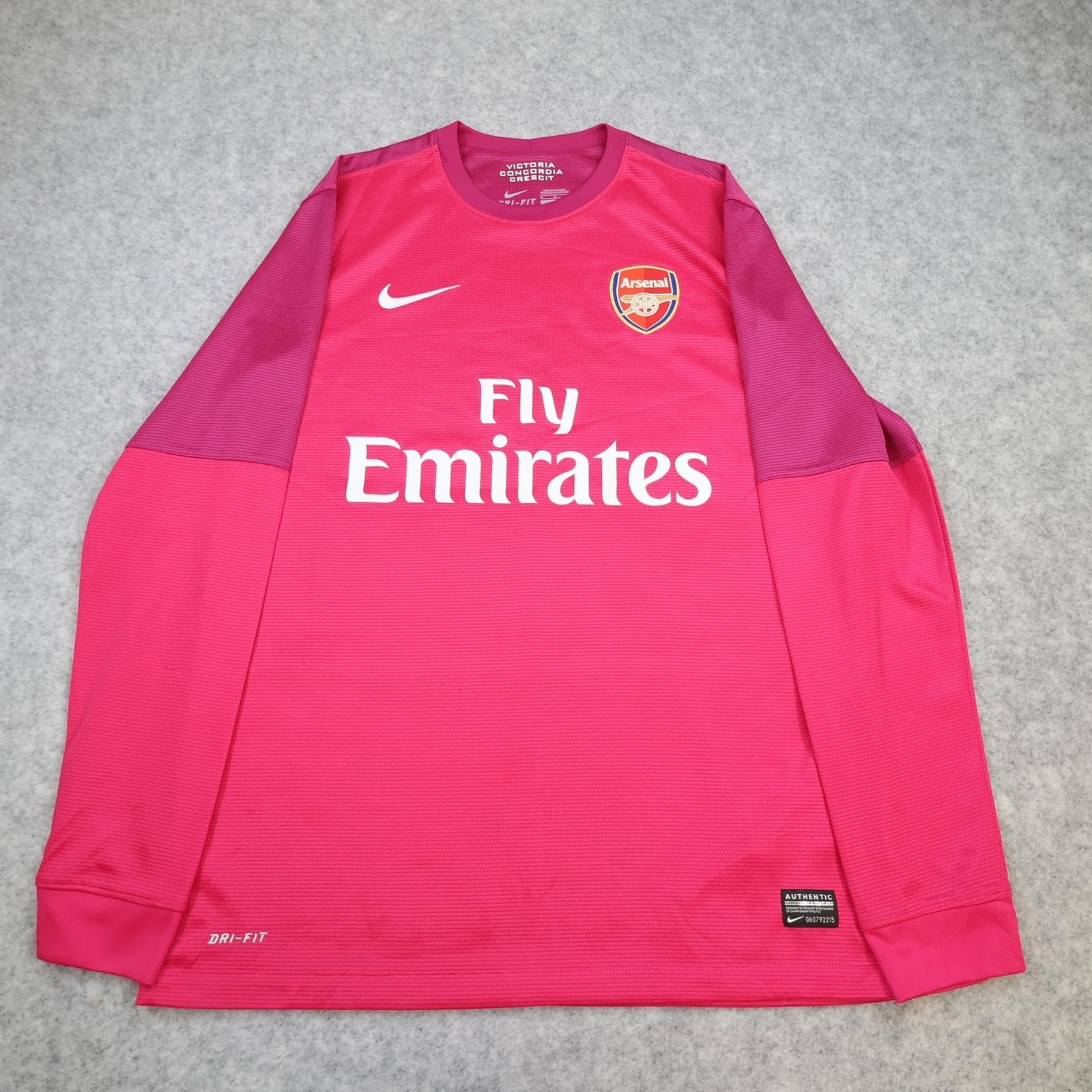 Arsenal Shirt Mens Medium Pink Goalkeeper Long Sleeve 2012 2013 Nike Jersey