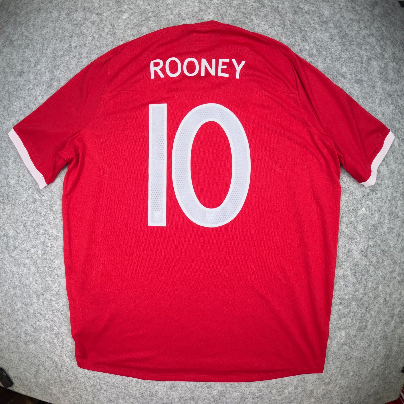 England Football Shirt 2XL Adult Red Away 2010 2012 Umbro Wayne Rooney Jersey