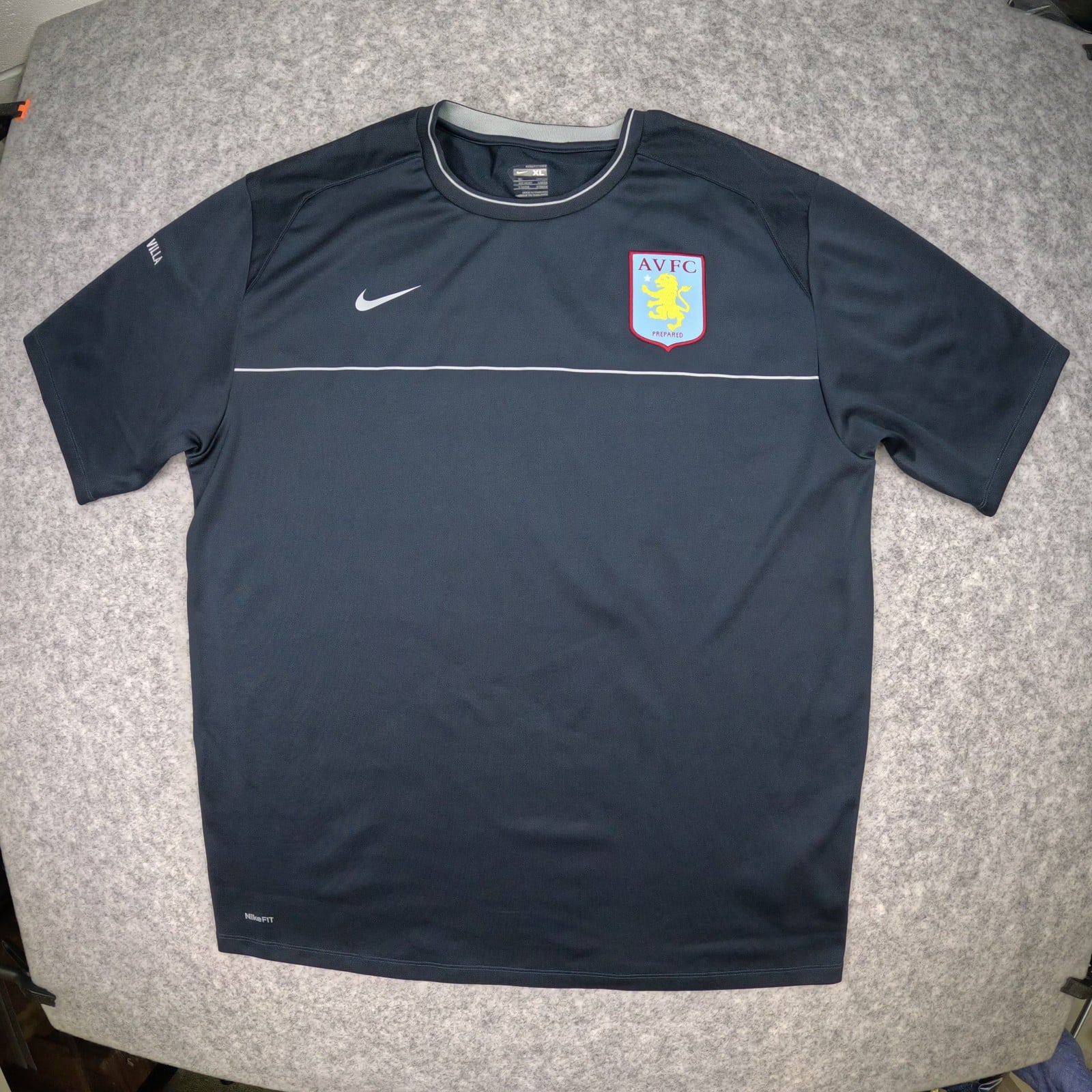 Aston Villa Football Shirt Extra Large Navy Blue Nike 2008 2009 Training Jersey