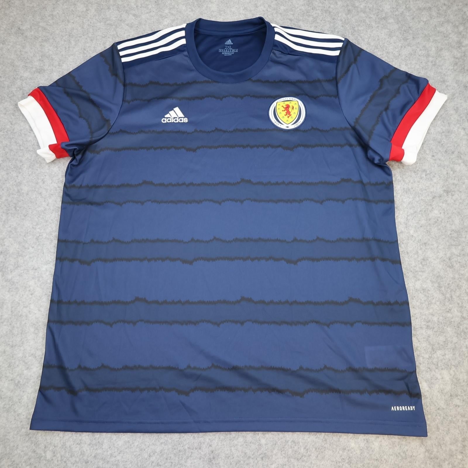 Scotland Home Shirt Mens 2XL Blue 2020 2021 Football Adidas Soccer Jersey Top