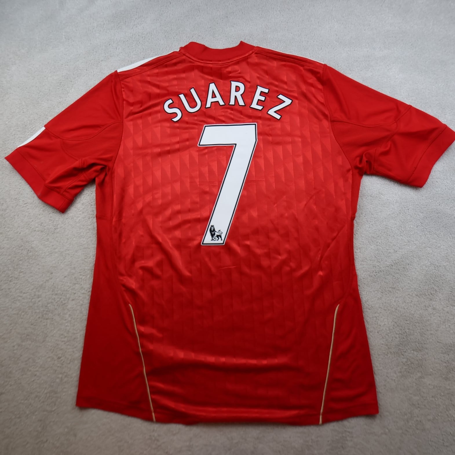Liverpool Shirt Large Red Home Kit 2010 2011 2012 Adidas Soccer Jersey Suarez 7