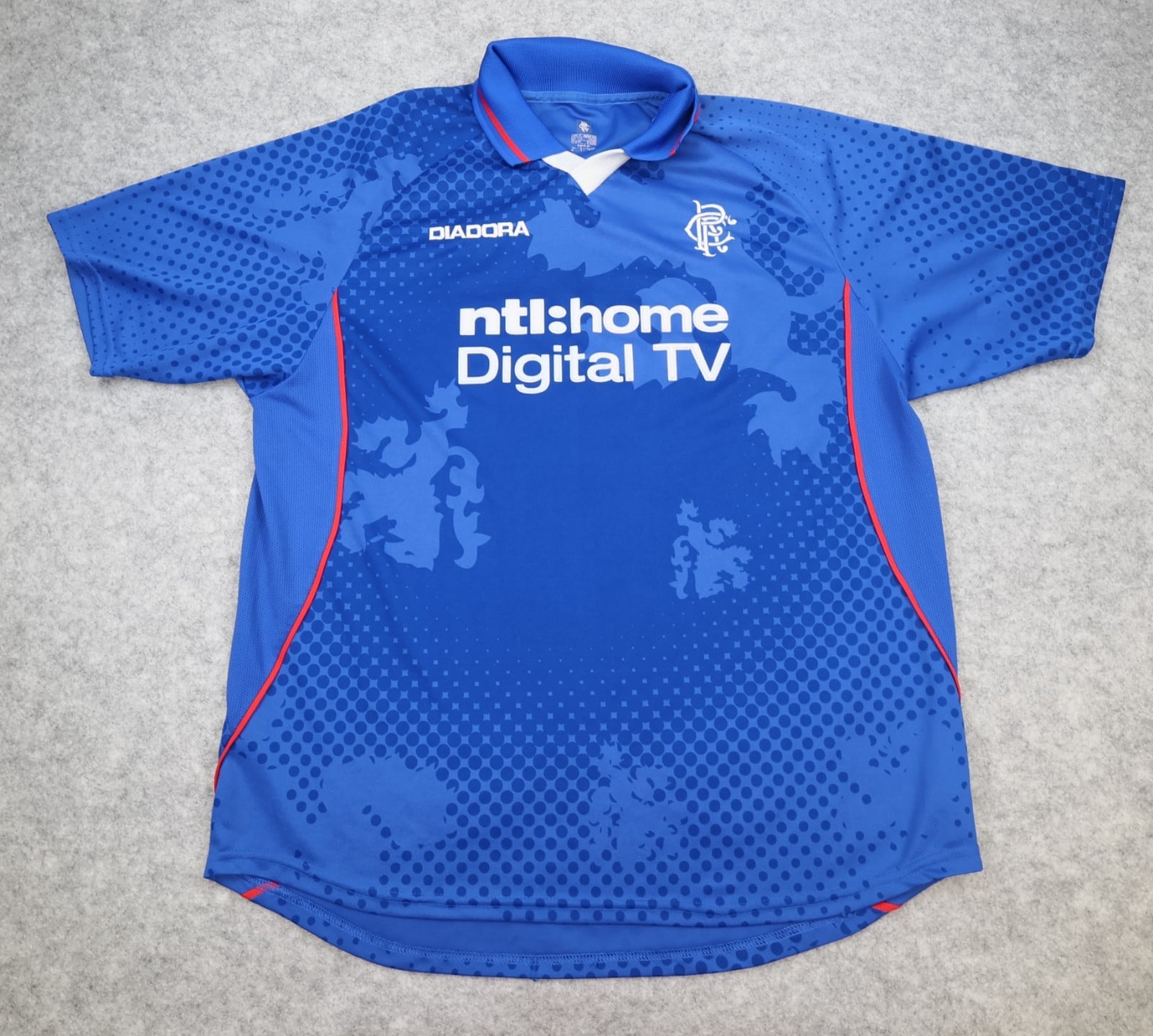 Vintage Rangers Football Shirt Extra Large Blue Home Kit 2002 2003 Diadora Mens