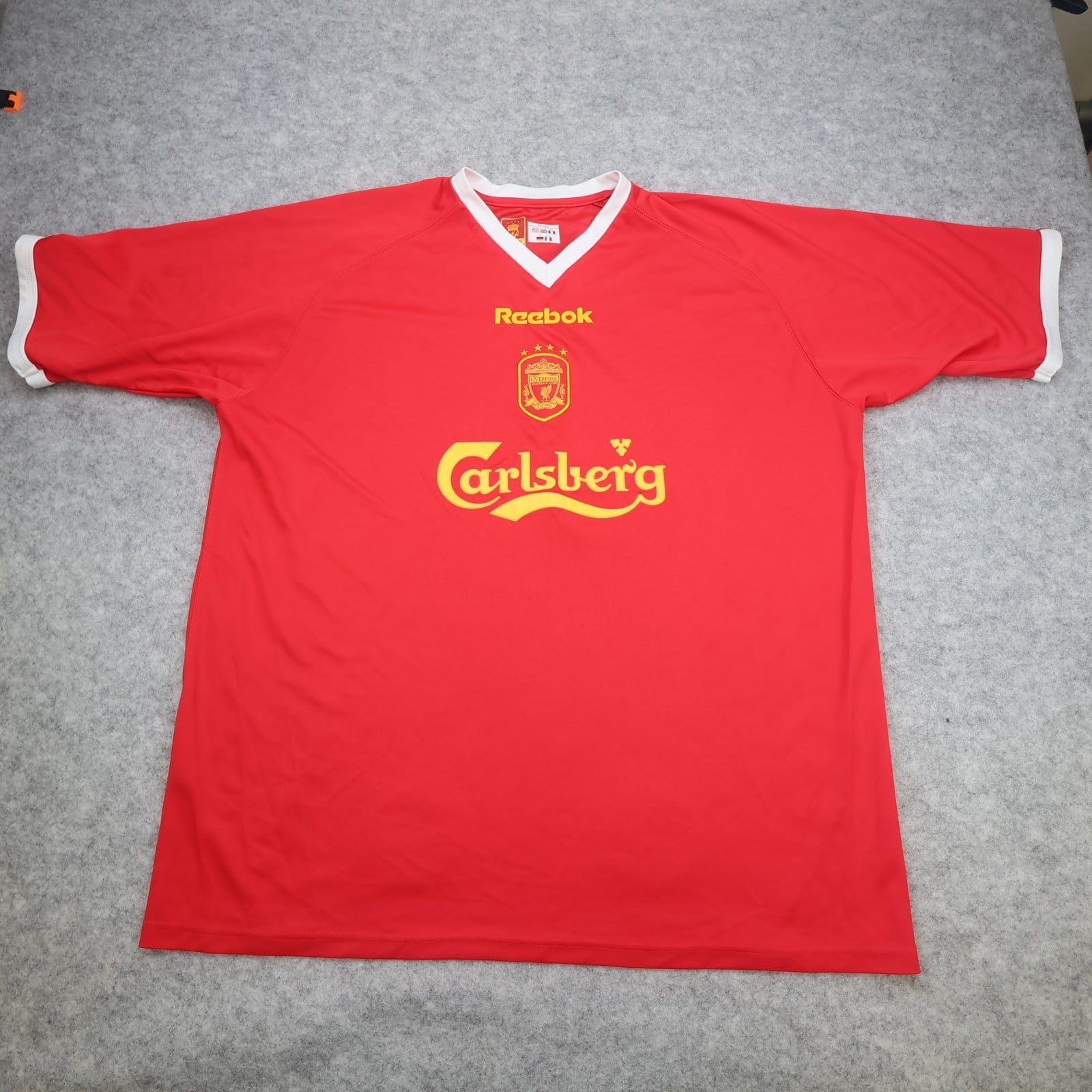 Vintage Liverpool Shirt 2XL Red Home Kit 2001 2003 Reebok Soccer Jersey