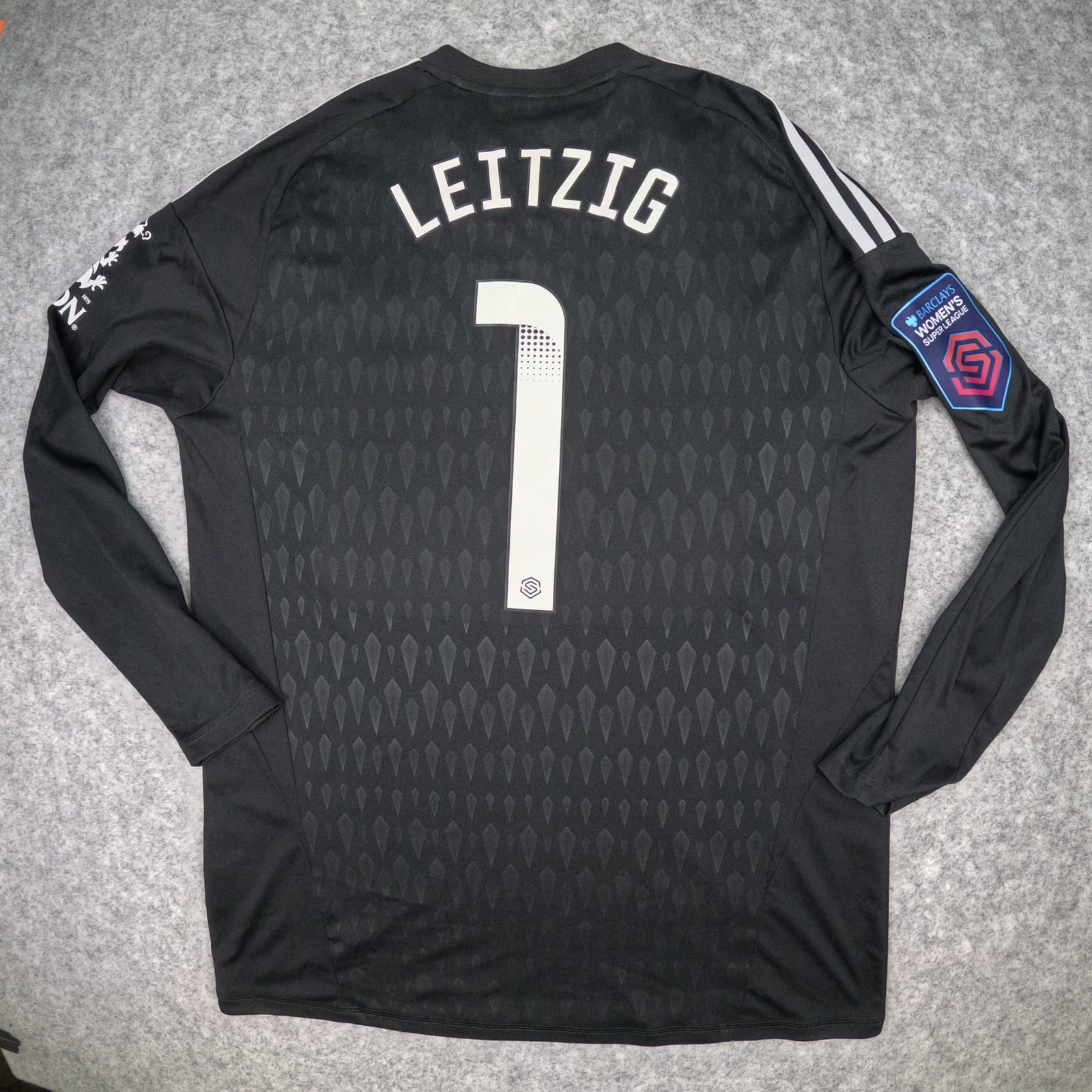 Leicester City Football Shirt Adult Large Black adidas LEITZIG 1 Long Sleeve