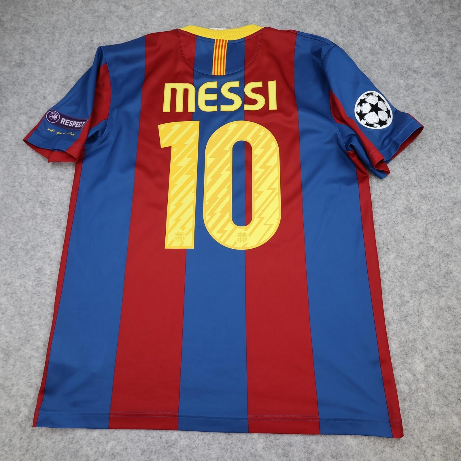 Barcelona Shirt Mens Medium Blue Home 2010 2011 Nike Messi 10 Soccer Jersey