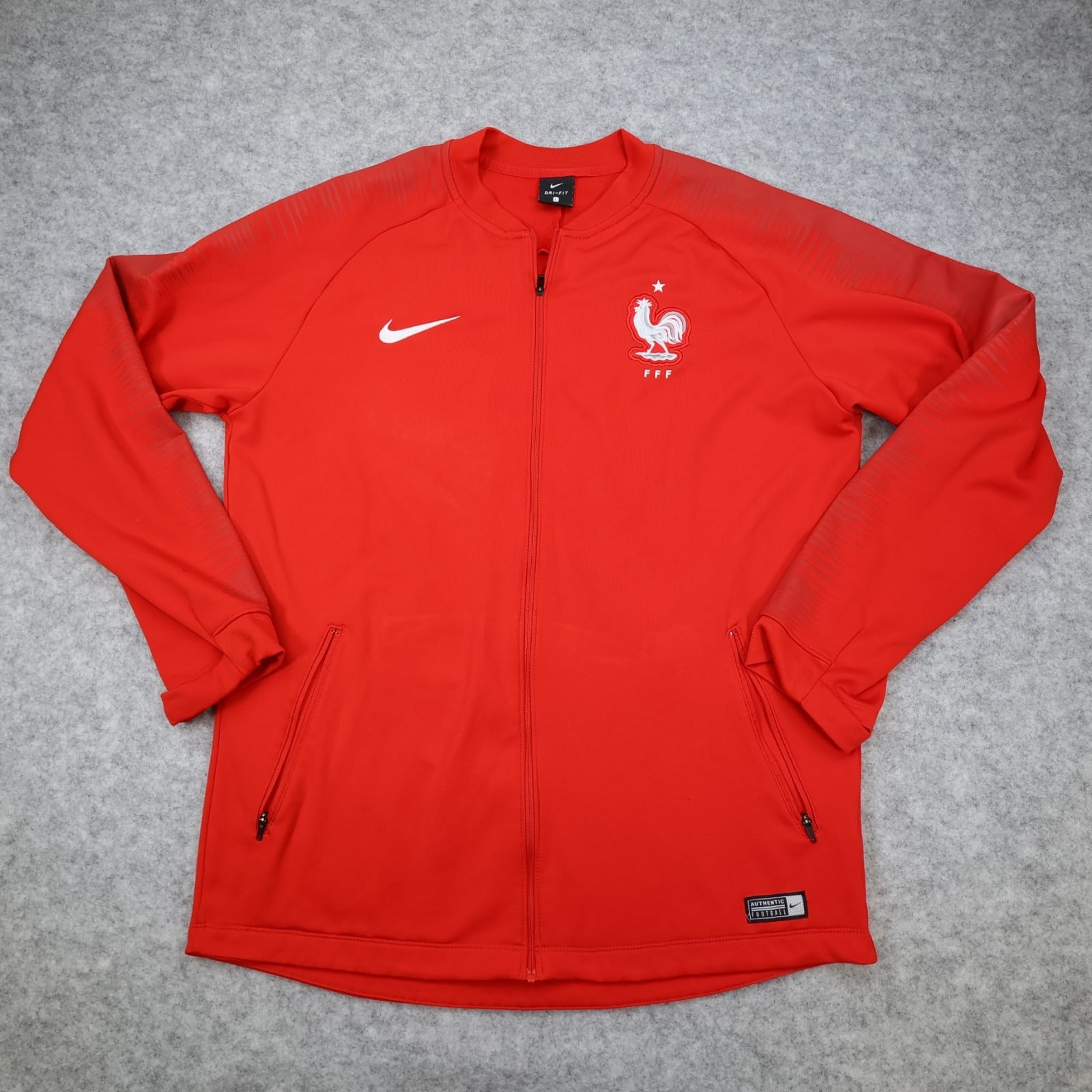 France Football Jacket Large Red Training Tracksuit Kit 2018 2019 Jersey Zipped