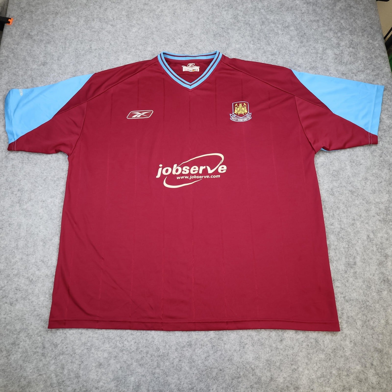 Vintage West Ham United Shirt Mens 3XL Red Home 2003 2005 Reebok Jobserve