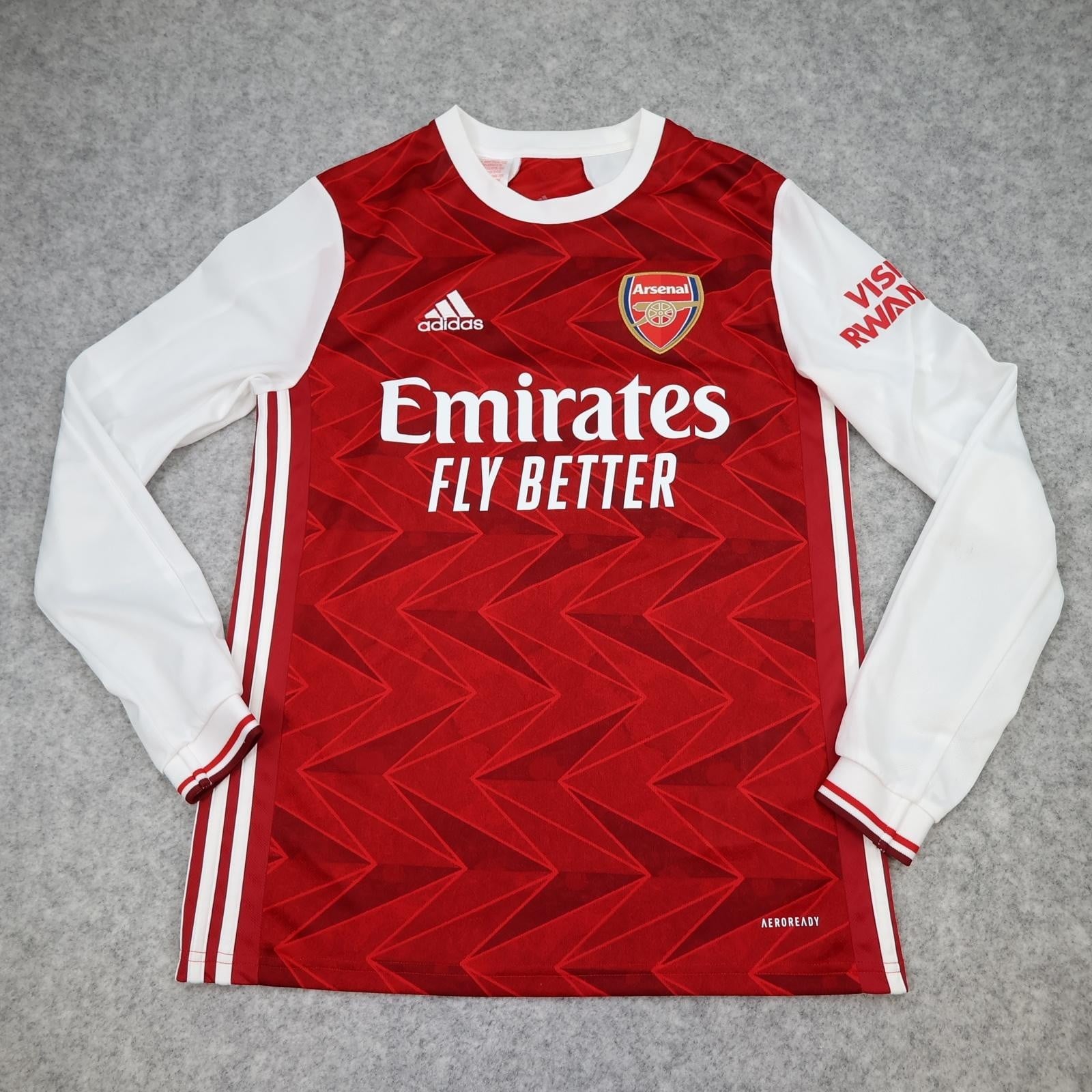Arsenal Shirt Kids 15-16 Red Home Long Sleeve 2020 2021 Adidas Soccer Jersey