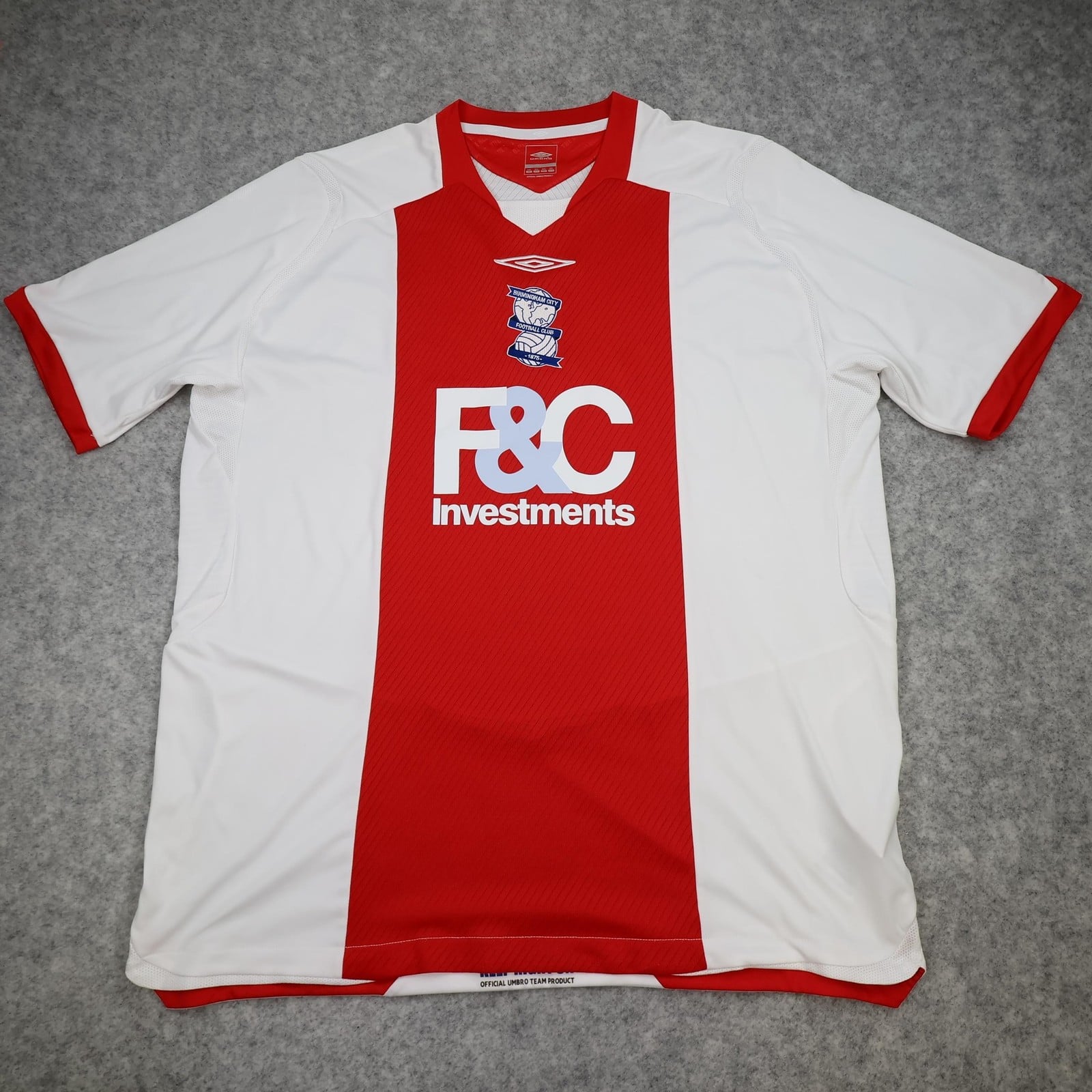 Birmingham City Shirt Mens 2XL White Away Football Umbro 2008 2009 Jersey