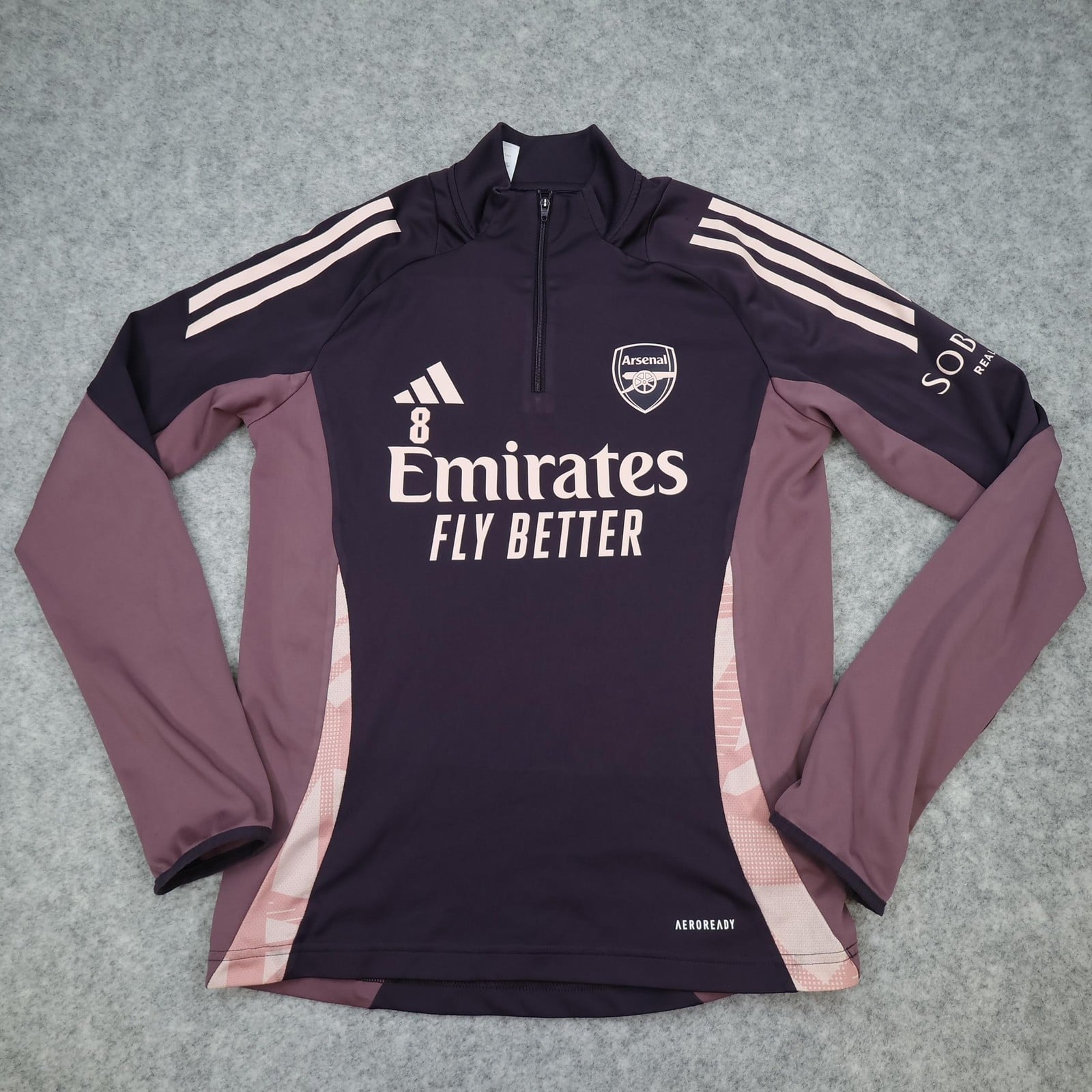Arsenal Training Top Kids 13-14Y Purple 2024 Football Adidas Soccer Jersey Youth