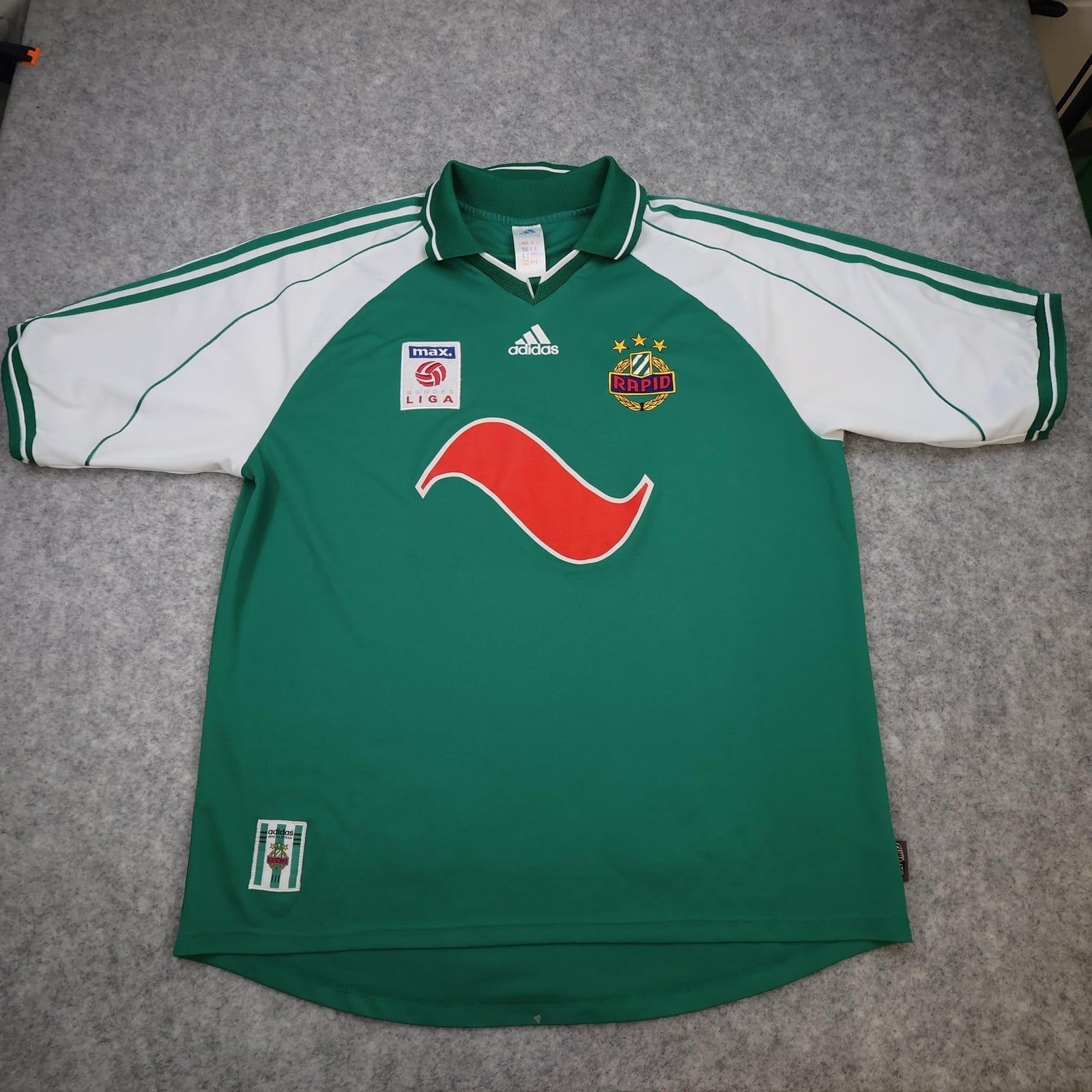 Vintage Rapid Vienna Shirt Mens Large Green Home 1999 2000 Soccer Adidas Jersey