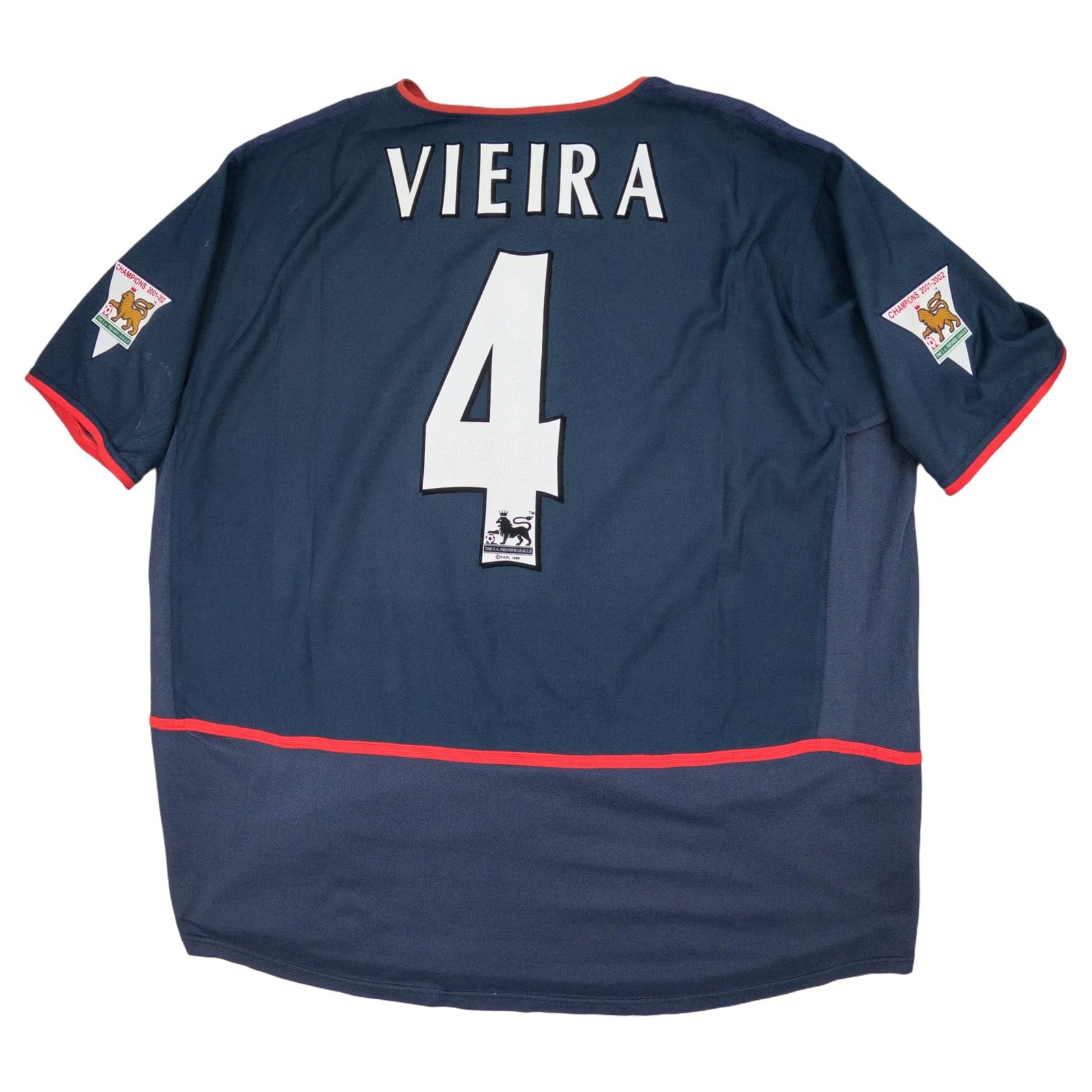 Vintage Arsenal Football Shirt Blue Away 2002 2004 Nike Vieira 4 Soccer Jersey