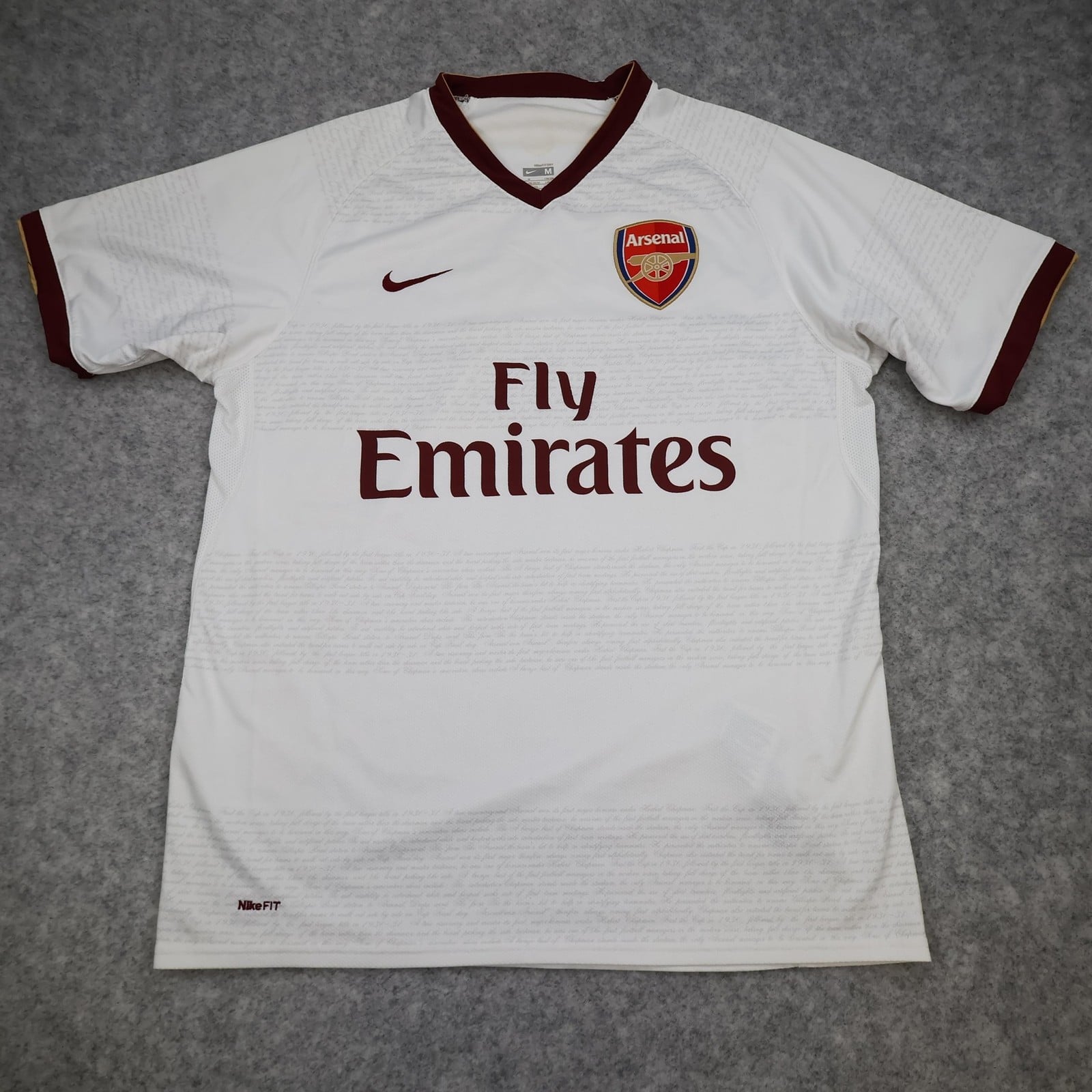Arsenal Away Shirt Mens Medium White 2007 2008 EPL Football Nike Jersey Tipper 1