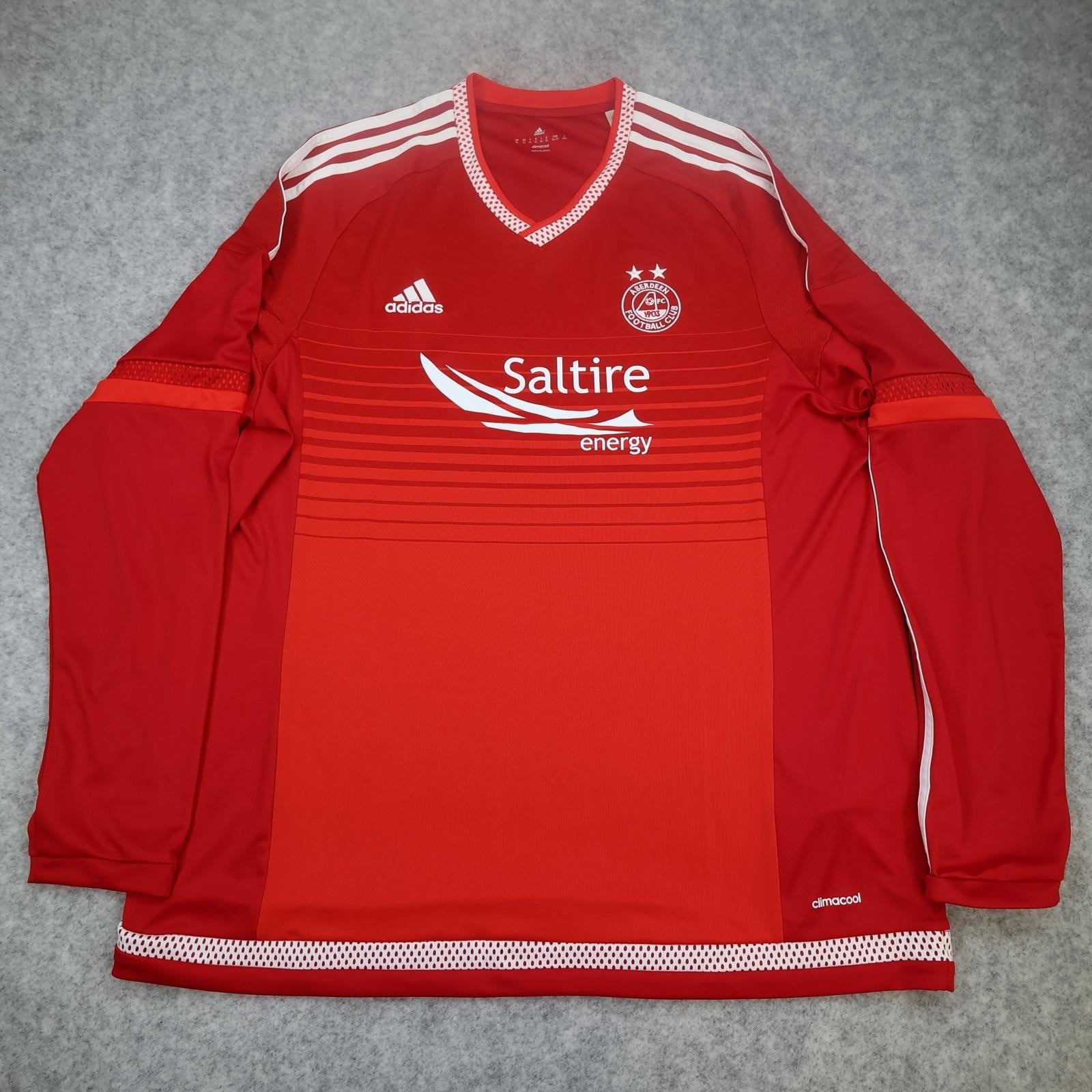 Aberdeen FC Shirt Mens XL Red Home 2015 2016 Football Adidas Soccer Jersey