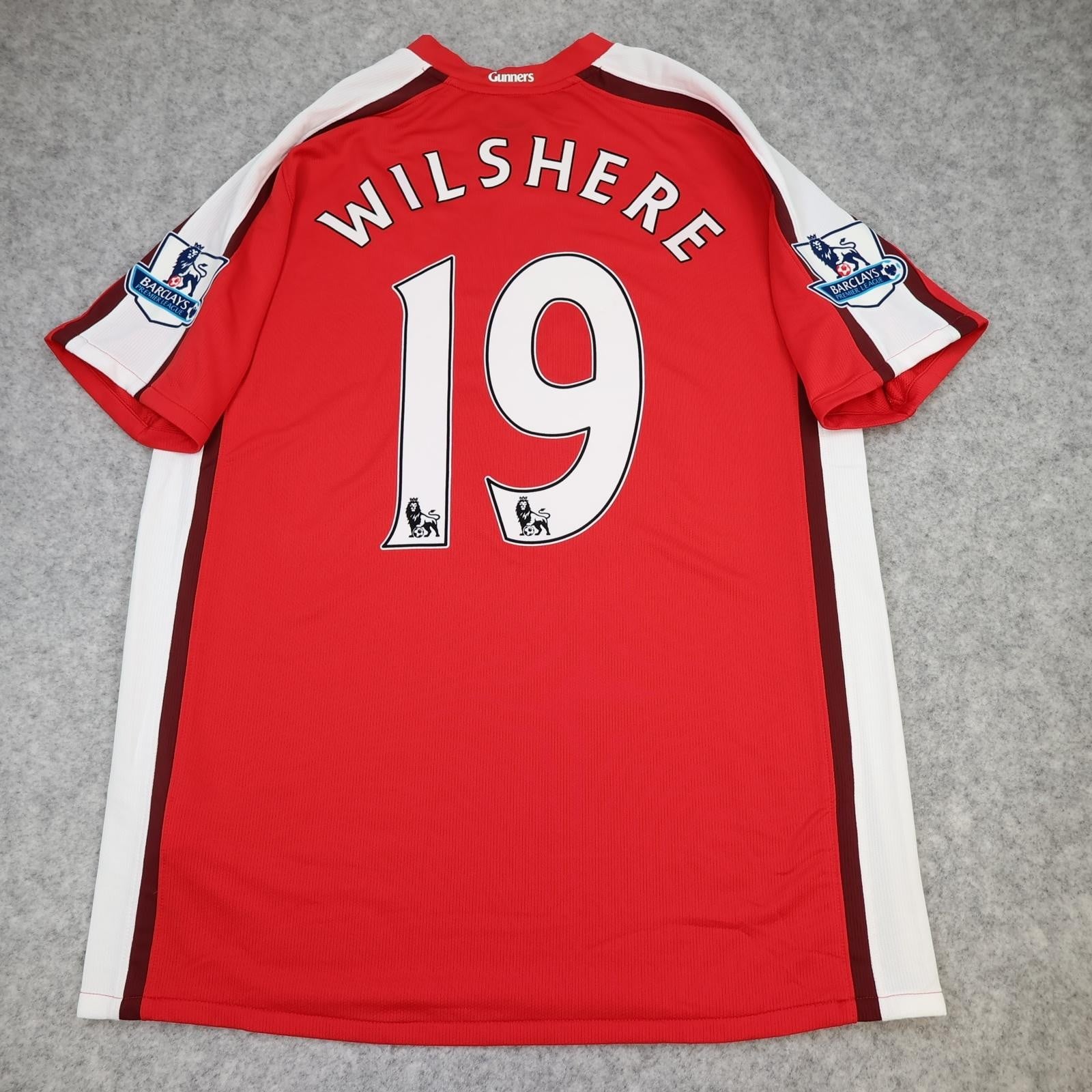 Arsenal Shirt Mens Large Red Home 2008 2010 Nike Wilshere 19 Soccer Jersey