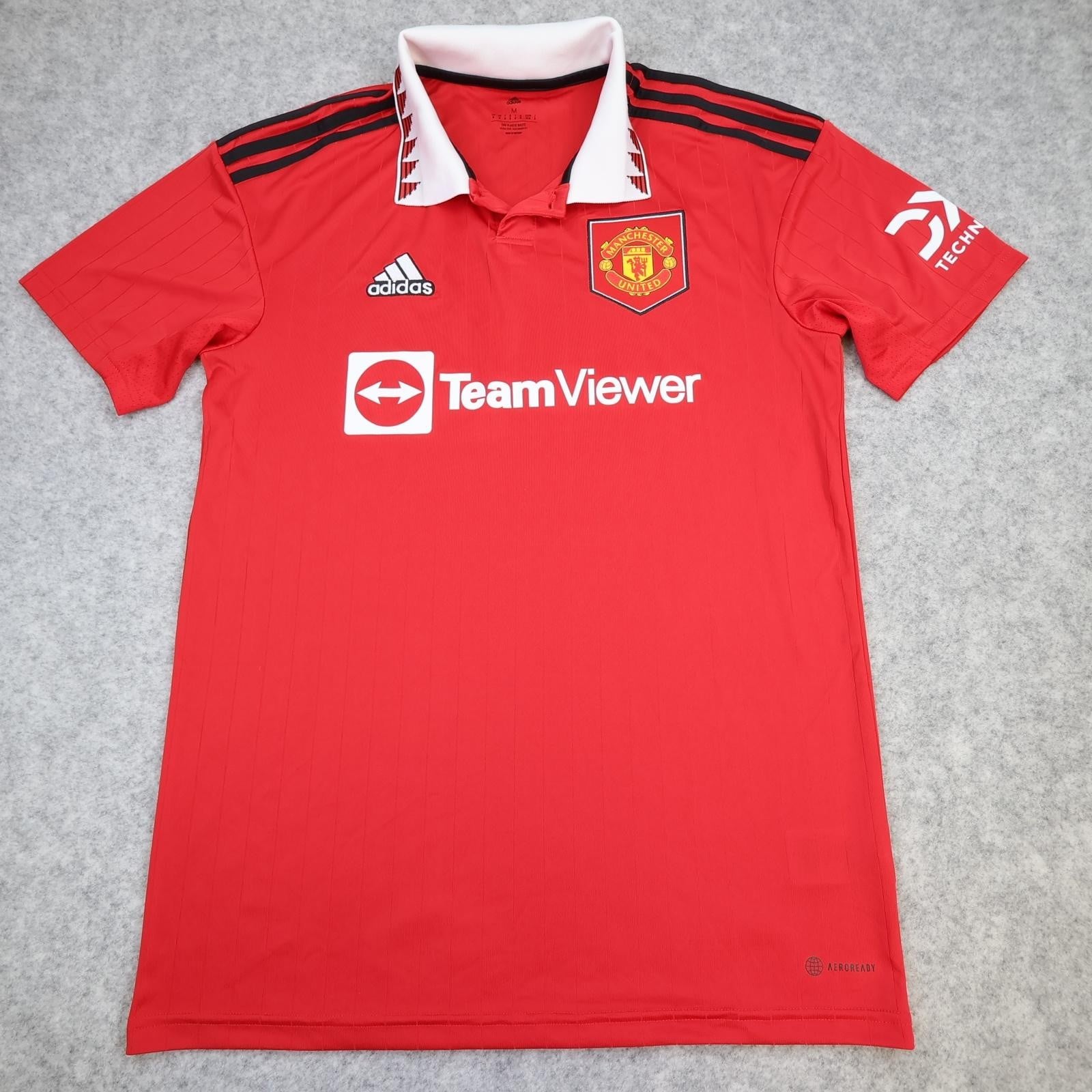 Manchester United Shirt Mens Medium Red Home 2022 2023 Adidas Soccer Jersey