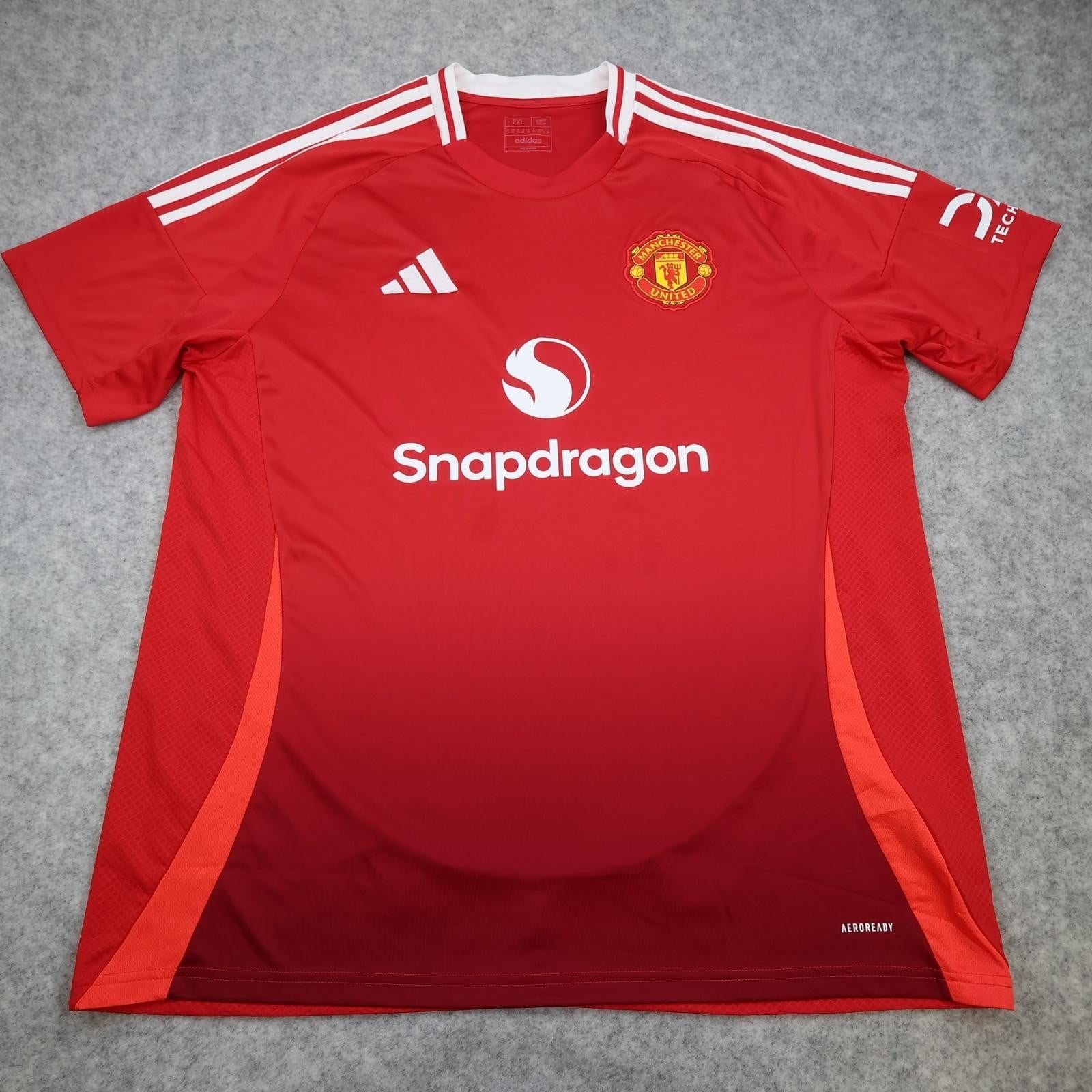 Manchester United Shirt Mens 2XL Red Home 2024 2025 Football Adidas Snapdragon