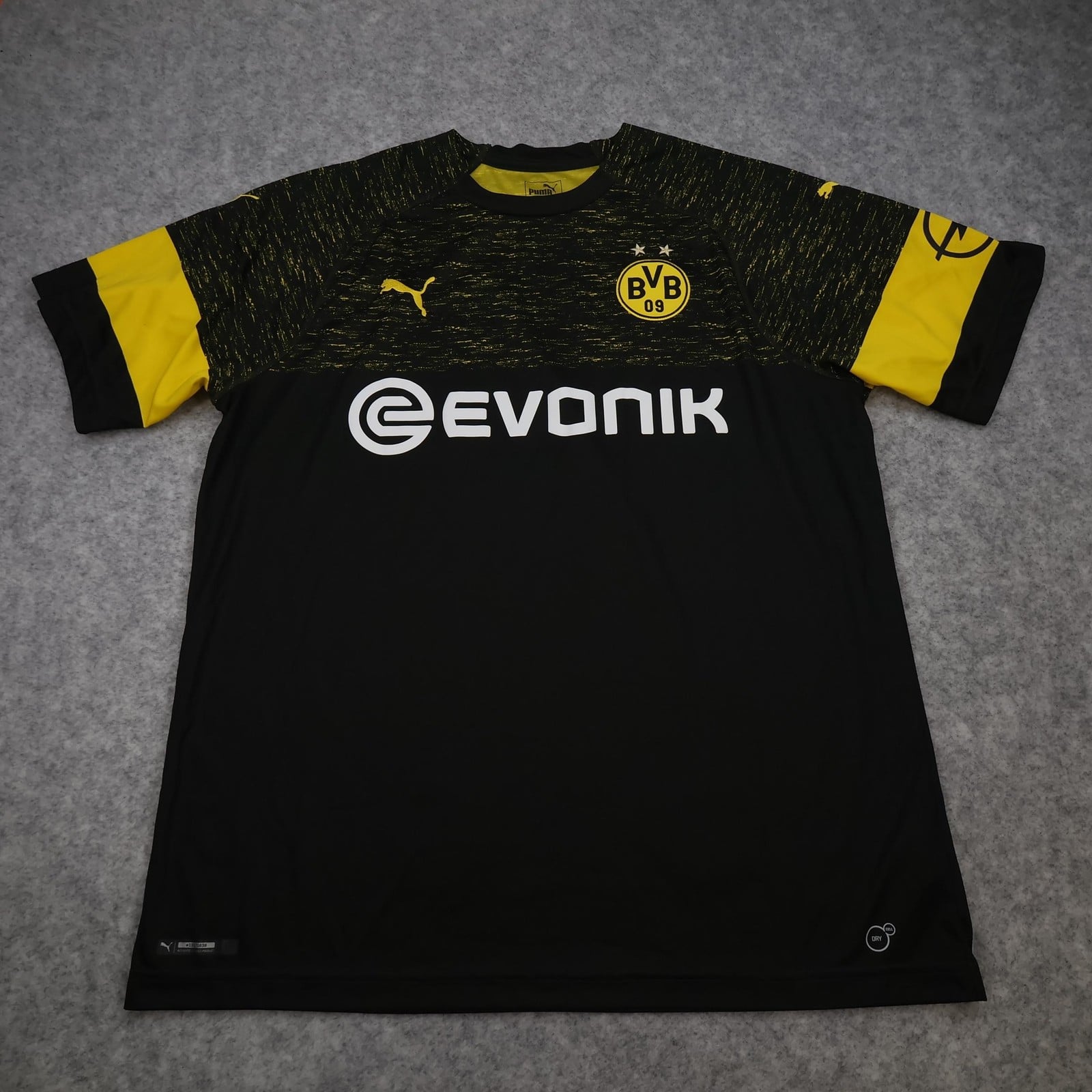Borussia Dortmund Shirt Mens 2XL Away Black Yellow 2018 2019 Puma Jersey