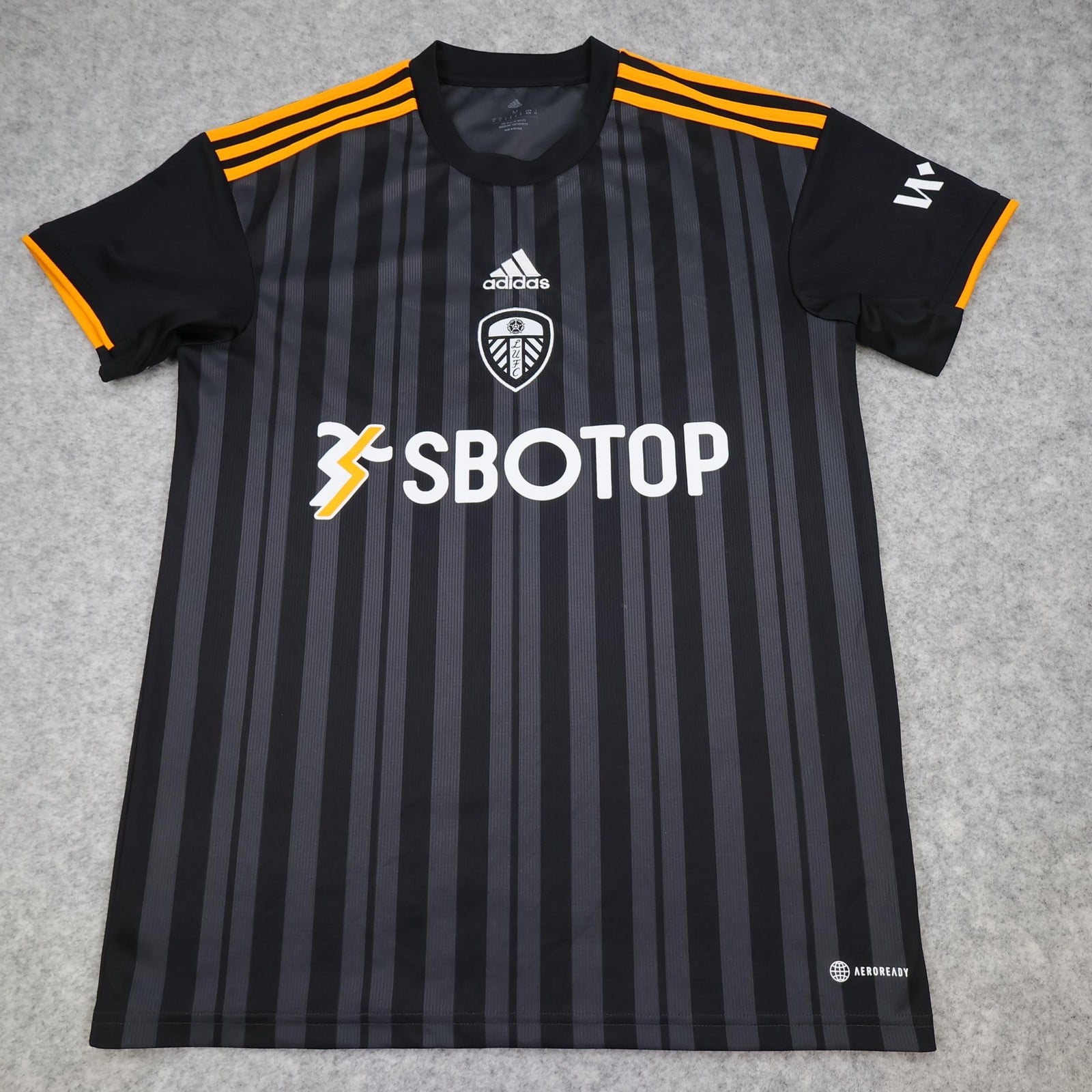 Leeds United Shirt Mens Medium Black Third 2022 2023 Adidas Soccer Jersey