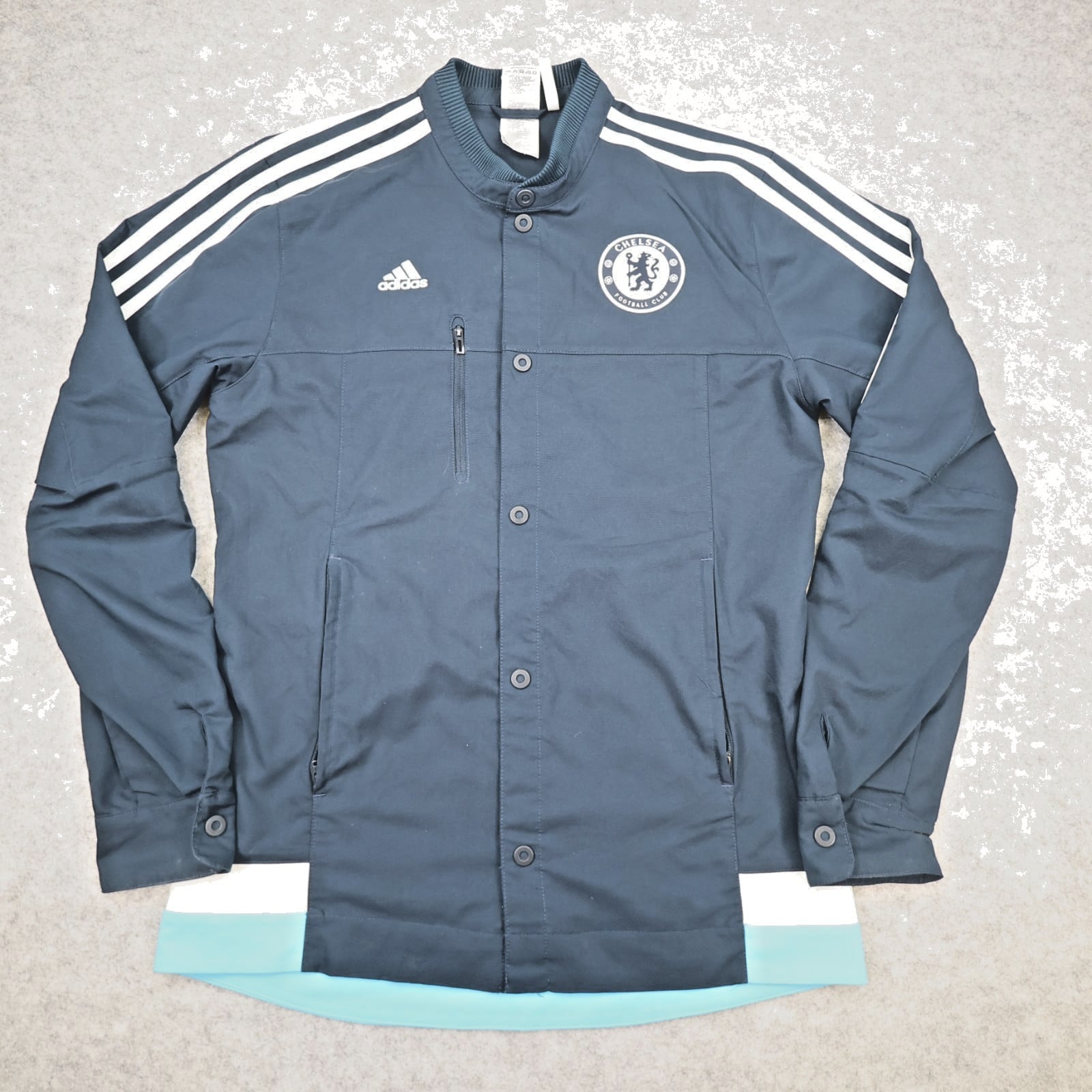 Chelsea Football Jacket Small Blue Tracksuit Anthem Buttons Adidas 2014 2015
