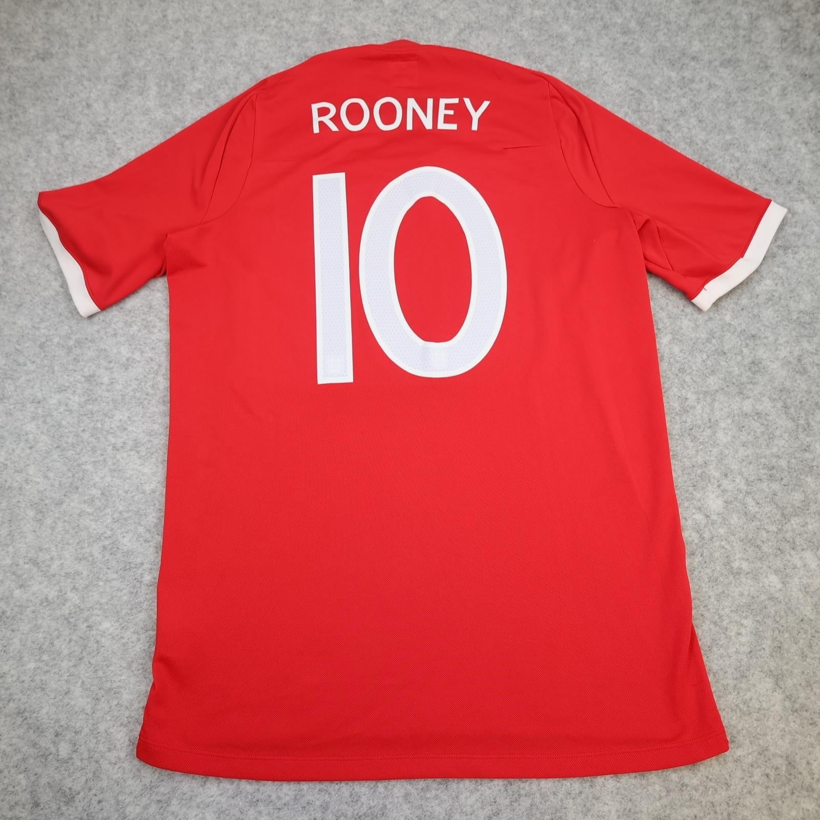 England Away Shirt Mens Large Red 2010 Football Umbro Rooney 10 Jersey Top