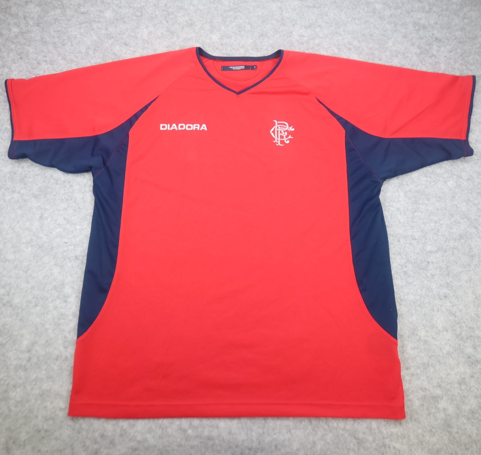 Vintage Rangers Football Shirt Medium Red Training Kit 2003 2004 Diadora Mens