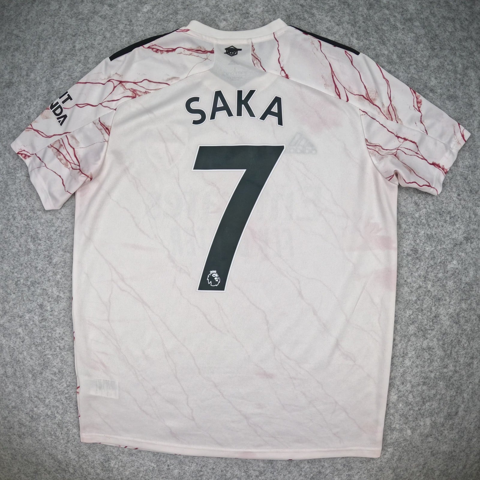 Arsenal Shirt Large White Away 2020 2021 Soccer Jersey Saka