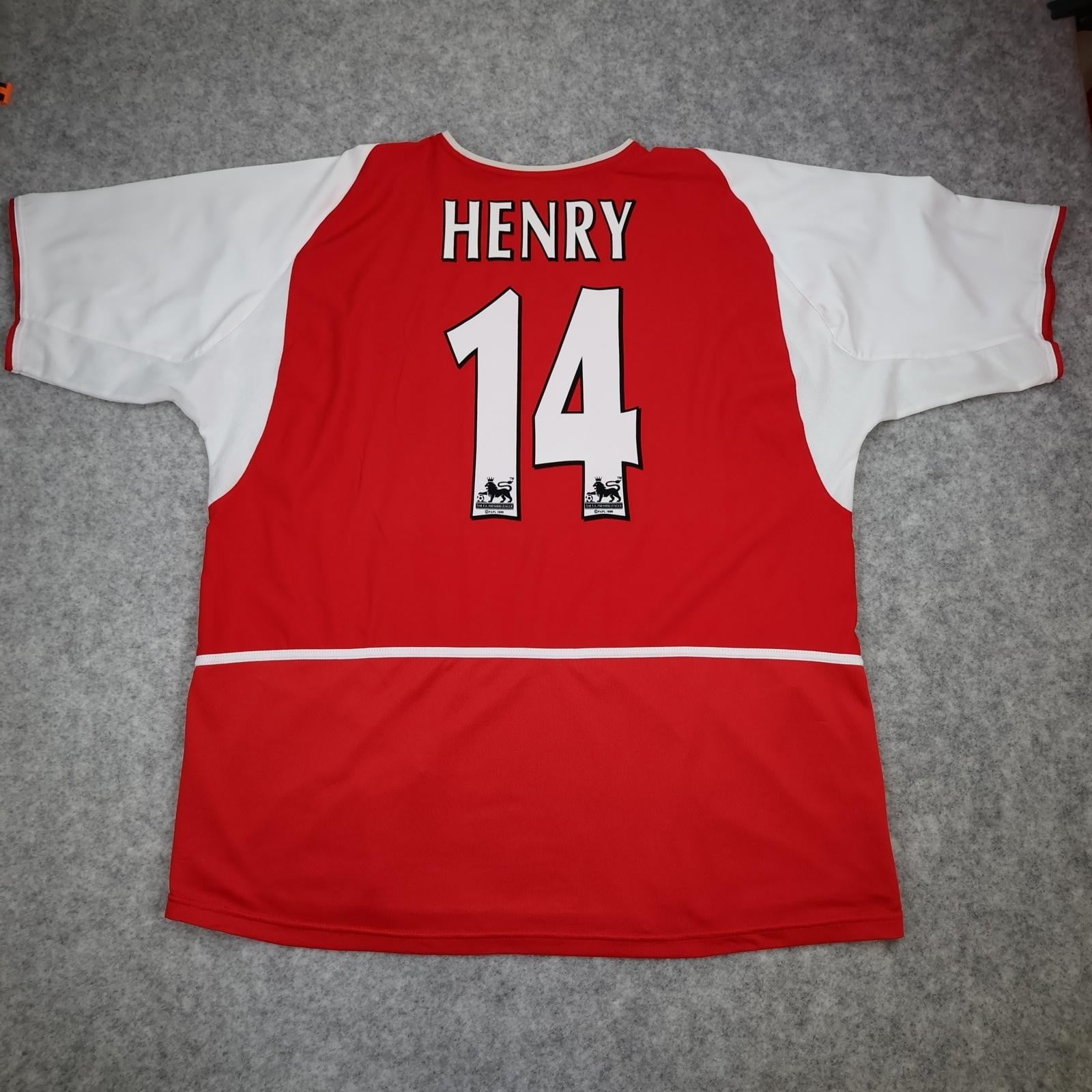 Vintage Arsenal Shirt Mens 2XL Red Home EPL Football Nike Henry 14 O2 Jersey